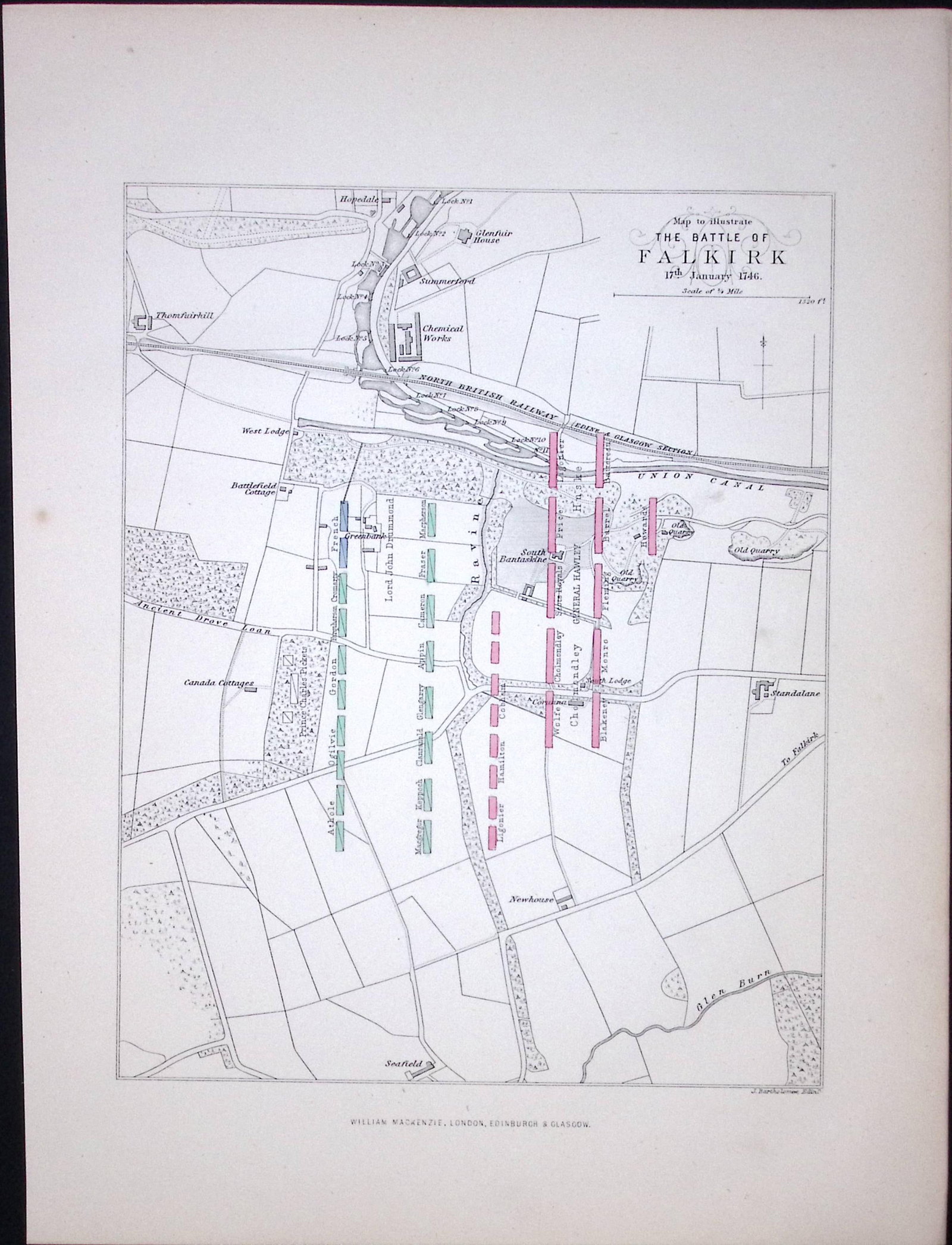 The Battlefields of Falkirk Scotland Antique 152 Years-Old Detailed Print-3: Title: The Battlefields of Falkirk Scotland Antique 152 Years-Old Detailed Print-3 Description: This Antique Print Was Removed from an Edition of. Tytler's History