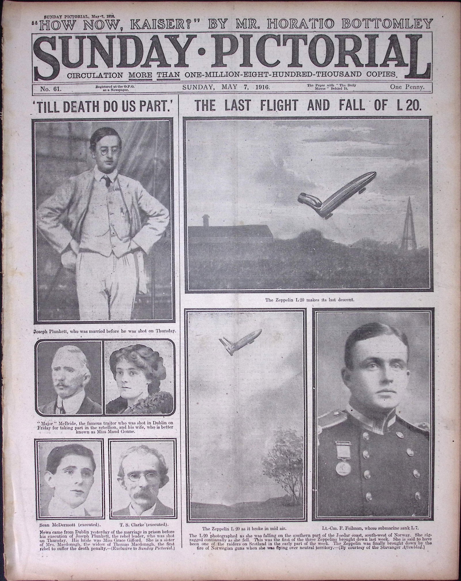 Ireland Easter Rising Plunkett & Gifford Marries ,Thomas Clarke & Sean MacDiarmada Executed. (1 of 10)