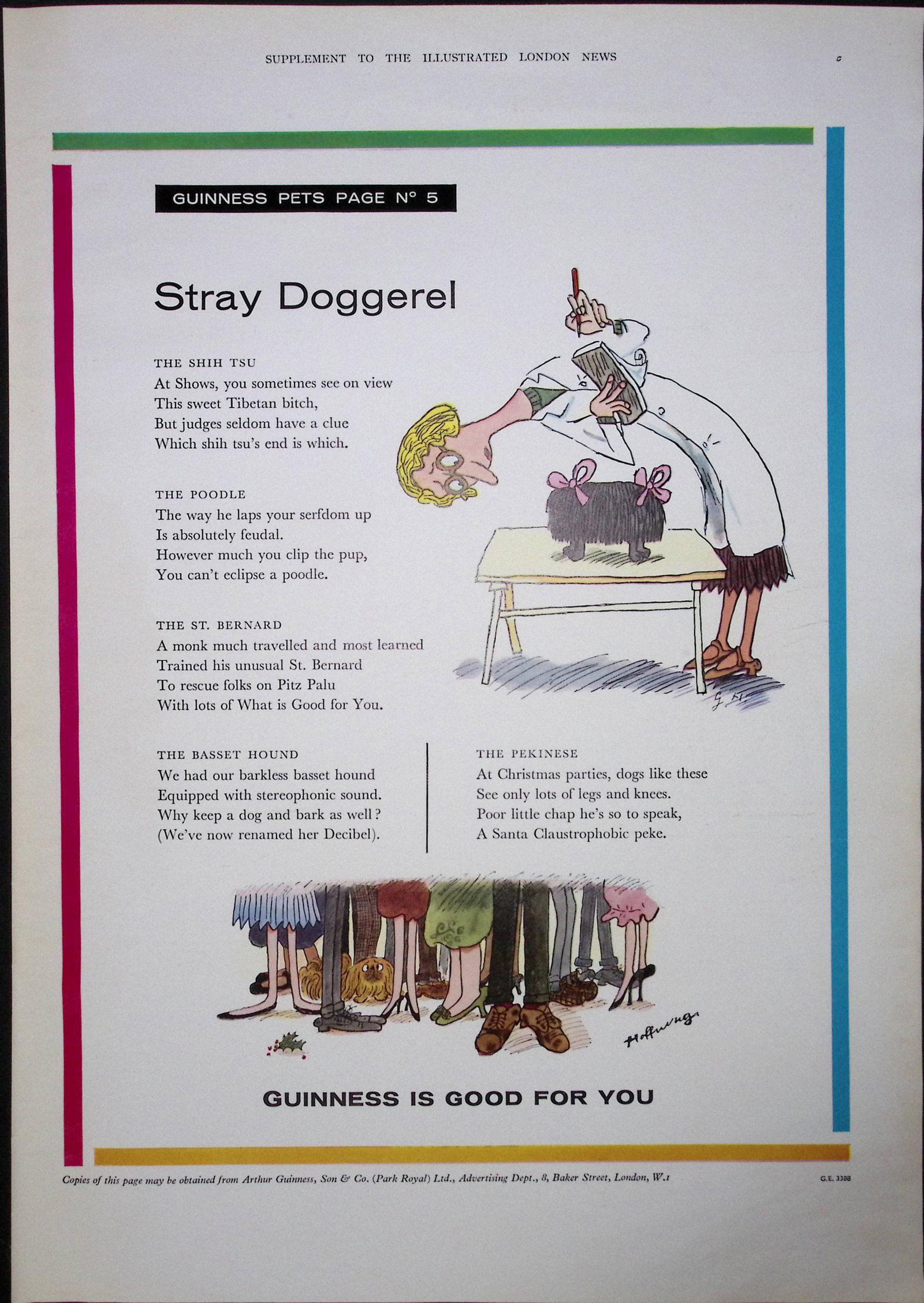 Guinness 1961 Original 65 Years-Old Print Stay Doggerel- G.E.3388-A.: Title: Guinness 1961 Original 65 Years-Old Print Stay Doggerel- G.E.3388-A. Description: Guinness 1961 Original 65 Years-Old Print Stay Doggerel- G.E.3388-A. And Me