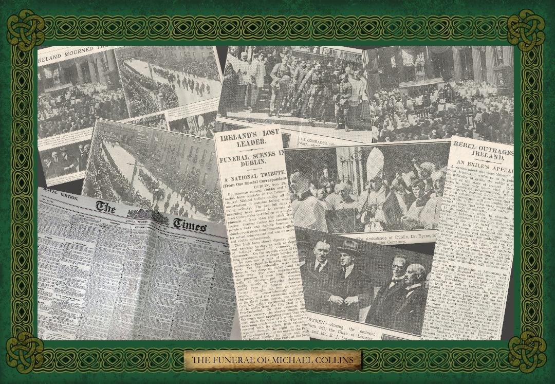 Michael Collins The Big Fella One Fifth of all Ireland Attends the Funeral 1922 Rare Newspaper (1 of 11)
