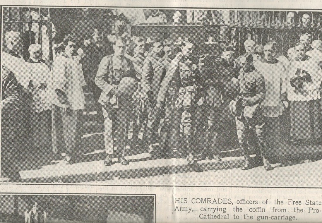 Michael Collins The Big Fella One Fifth of all Ireland Attends the Funeral 1922 Rare Newspaper - 4