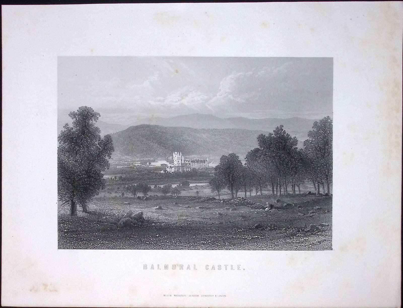 Balmoral Castle Scotland Antique 152 Years-Old Victorian Engraving-22: Title: Balmoral Castle Scotland Antique 152 Years-Old Victorian Engraving-22 Description: This Antique Print Was Removed from an Edition of. Tytler's History of Sco
