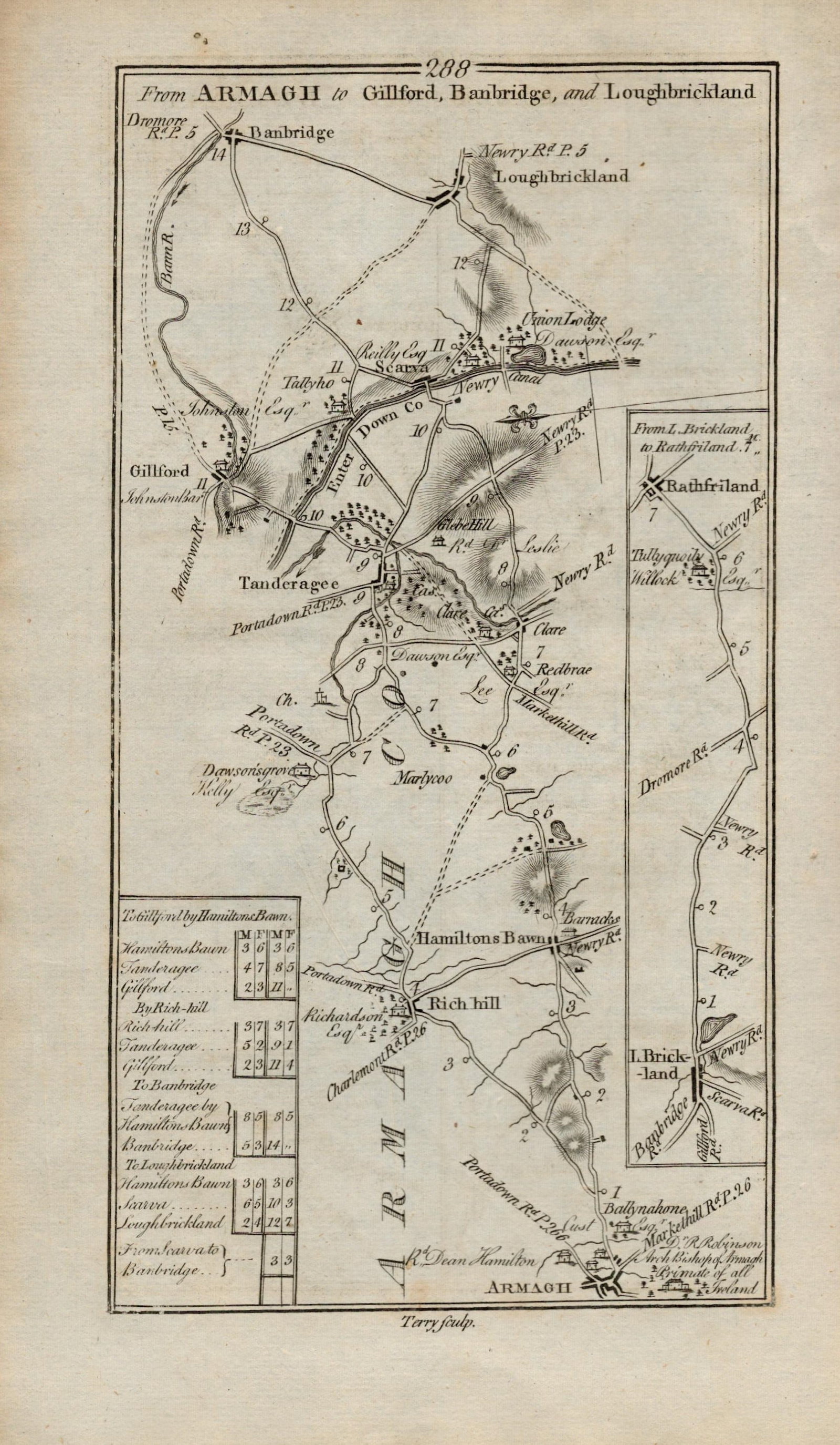 Ireland Rare Antique 1777 Map Strabane Armagh Banbridge Downpatrick Belfast-288.: Title: Ireland Rare Antique 1777 Map Strabane Armagh Banbridge Downpatrick Belfast-288. Description: This Rare Irish Road Map Has Been Removed from a First Edition Copy of. Ta