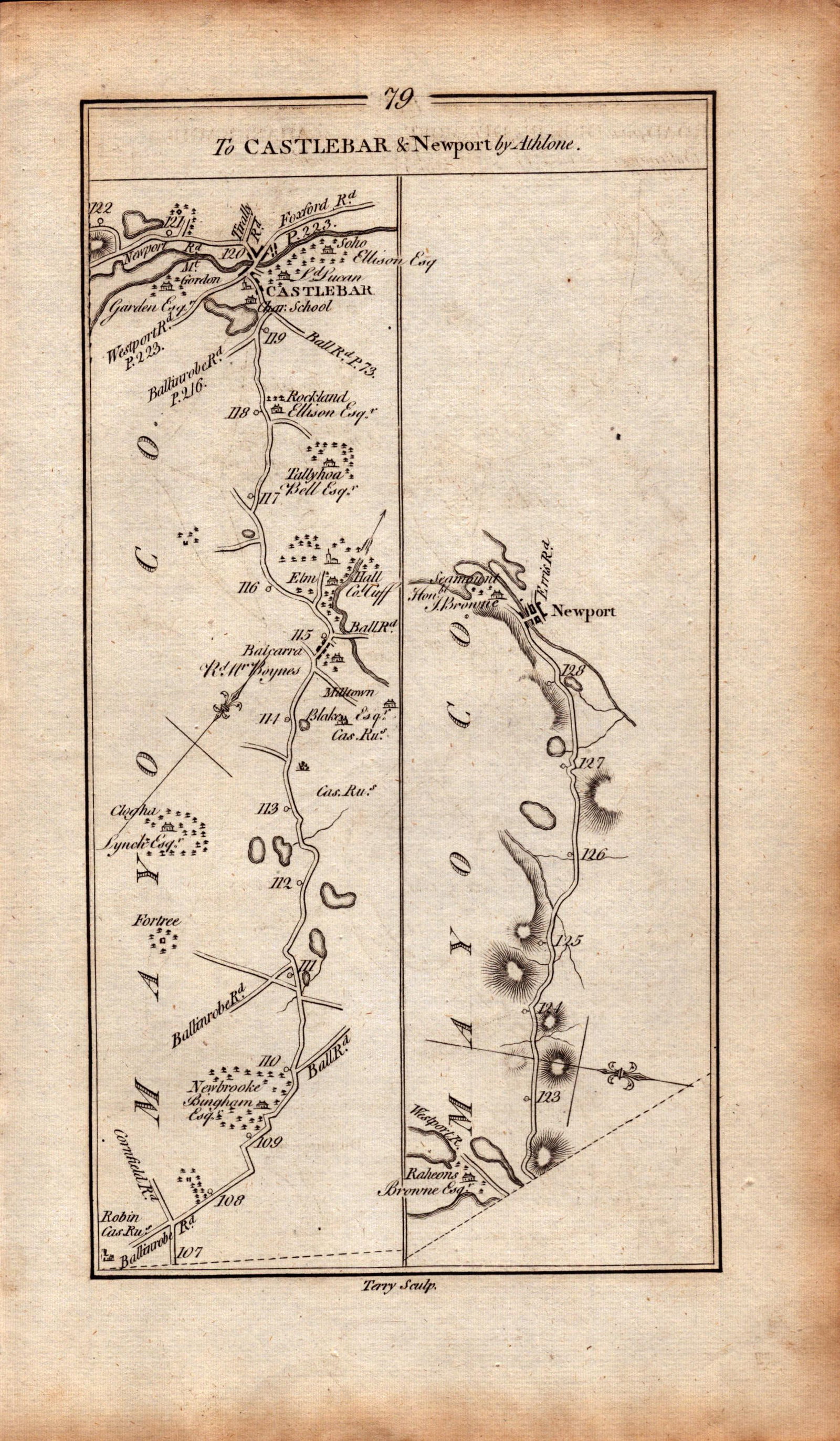 Ireland Rare Antique 1777 Map Dublin Co Galway Co Mayo Castlebar Dunmore-80 - 2