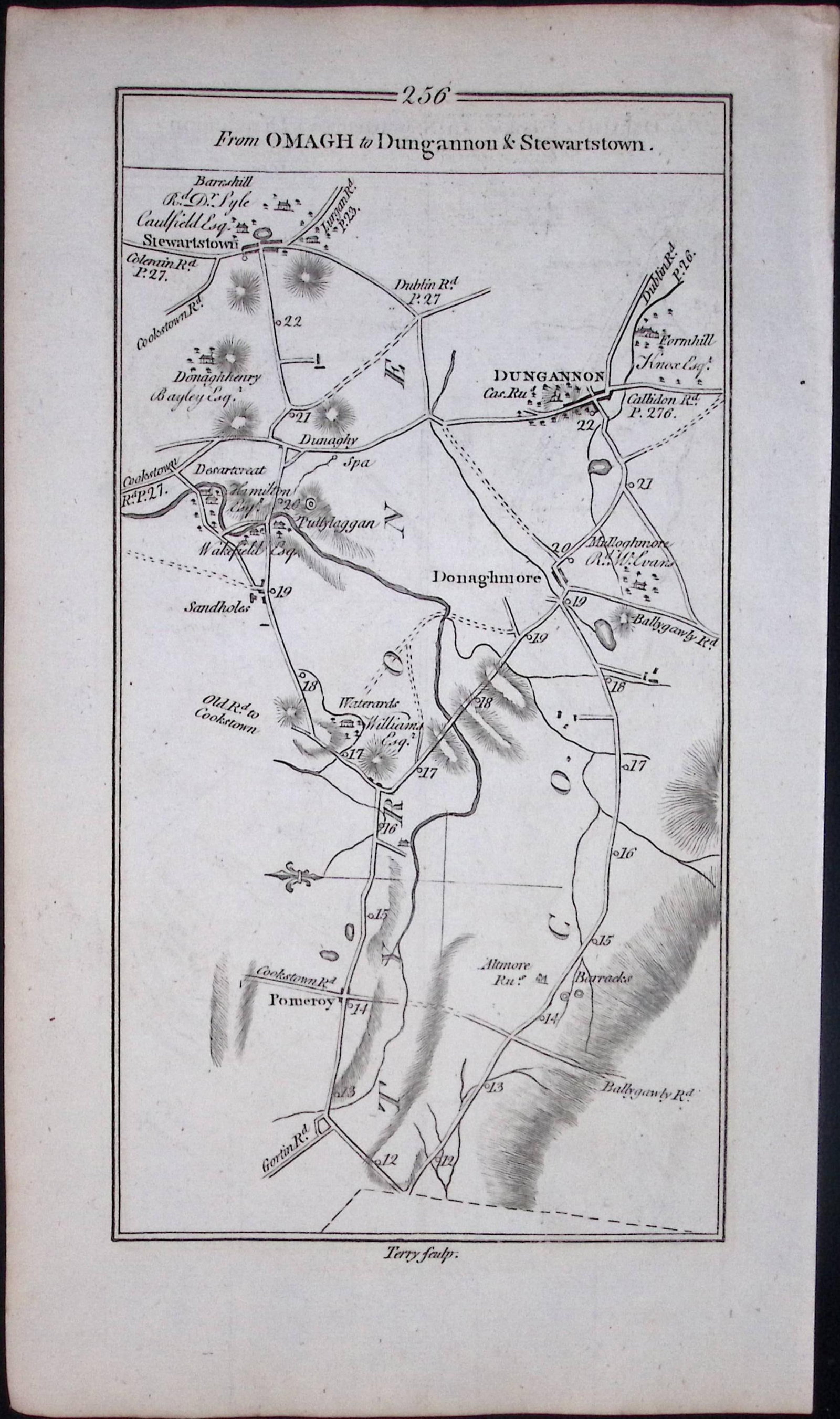 Ireland 245 Years -Old Antique Road Map Omagh, Cookstown, Dungannon-256: Title: Ireland 245 Years -Old Antique Road Map Omagh, Cookstown, Dungannon-256 Description: This Rare Irish Road Map Has Been Removed from a First Edition Copy of. Taylor &