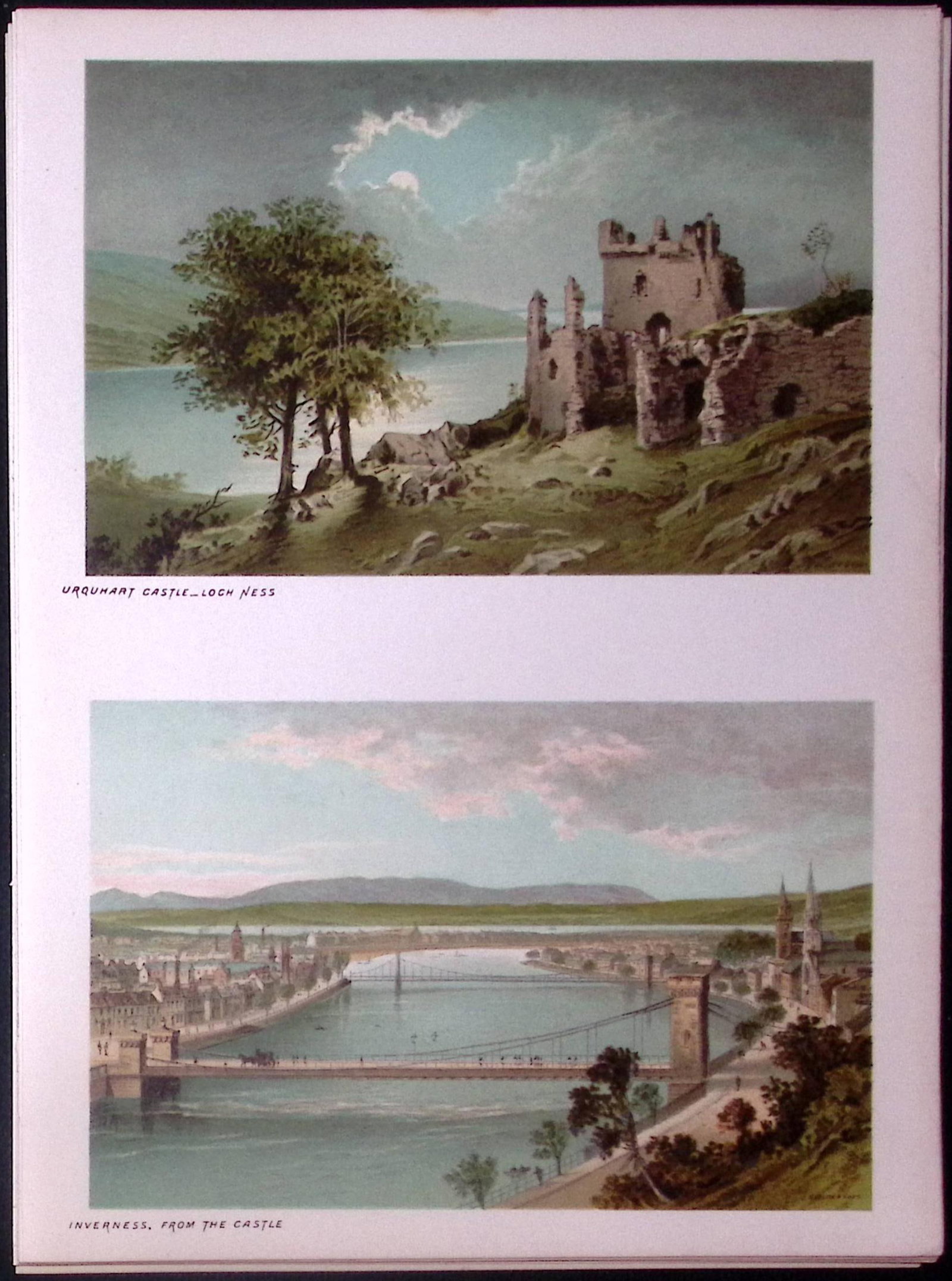 Scotland Highlands Inverness & Urquhart Castle Antique Print-53: Title: Scotland Highlands Inverness & Urquhart Castle Antique Print-53 Description: This Antique Illustration Has Been Removed from a First Edition of. So