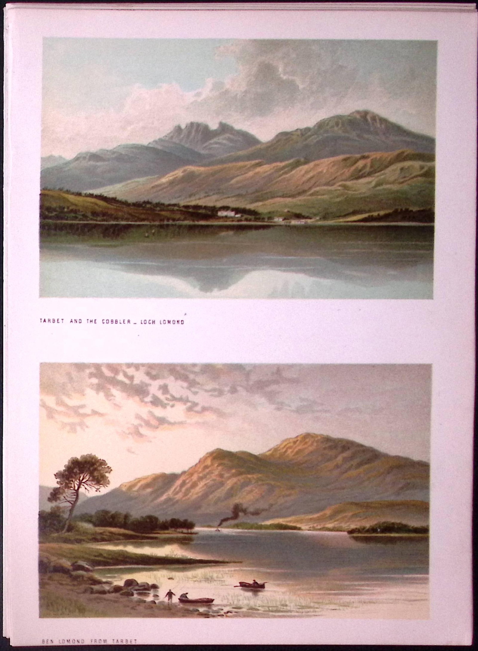 Scotland Tarbet And The Cobbler Loch Lomond Antique Coloured Print-39: Title: Scotland Tarbet And The Cobbler Loch Lomond Antique Coloured Print-39 Description: This Antique Illustration Has Been Removed from a First Edition of. Souvenir Of Scotland. Cities,