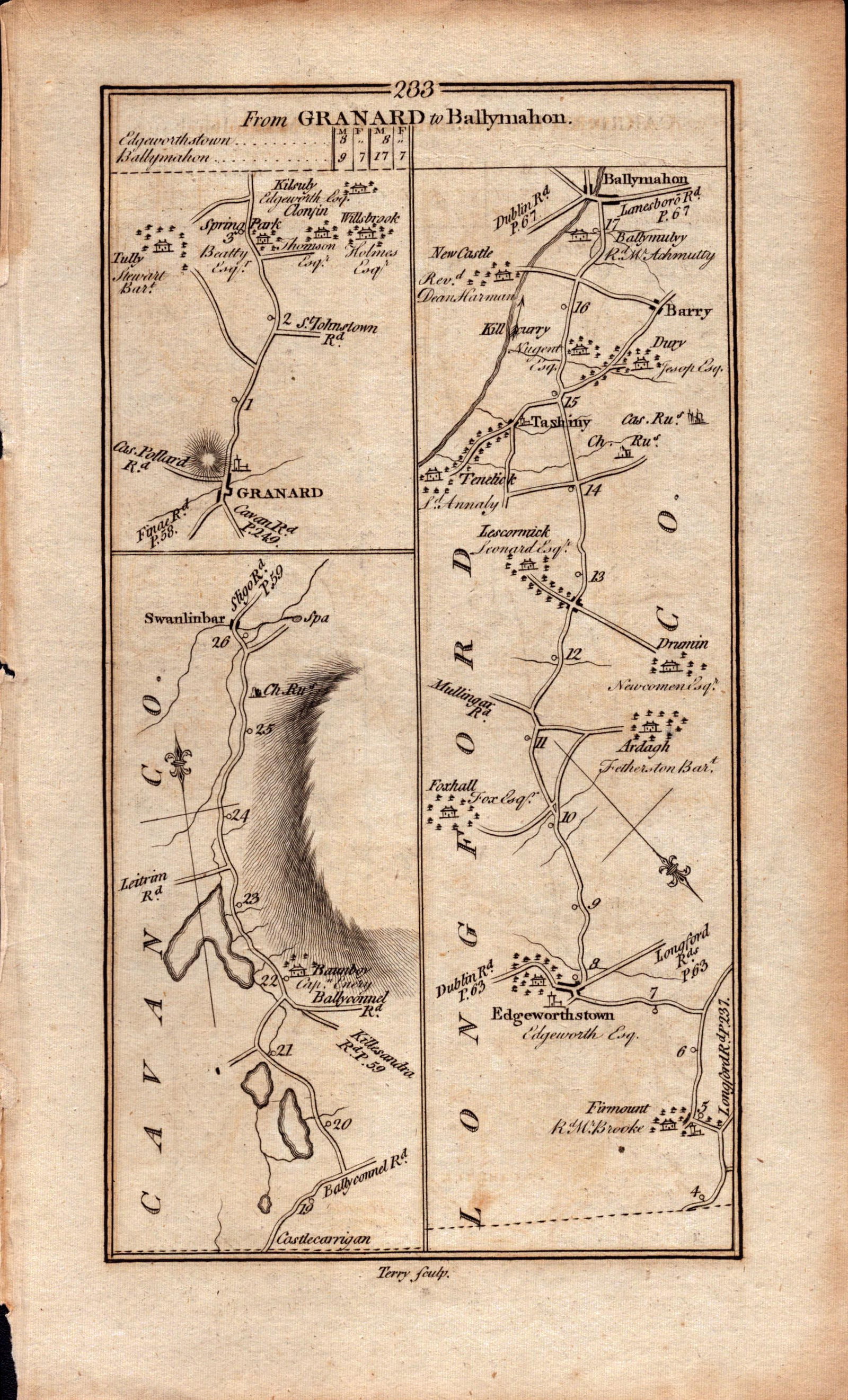 Ireland Rare Antique 1777 Map Ballymahon Carrick On Shannon Leitrim Longford-234 - 2