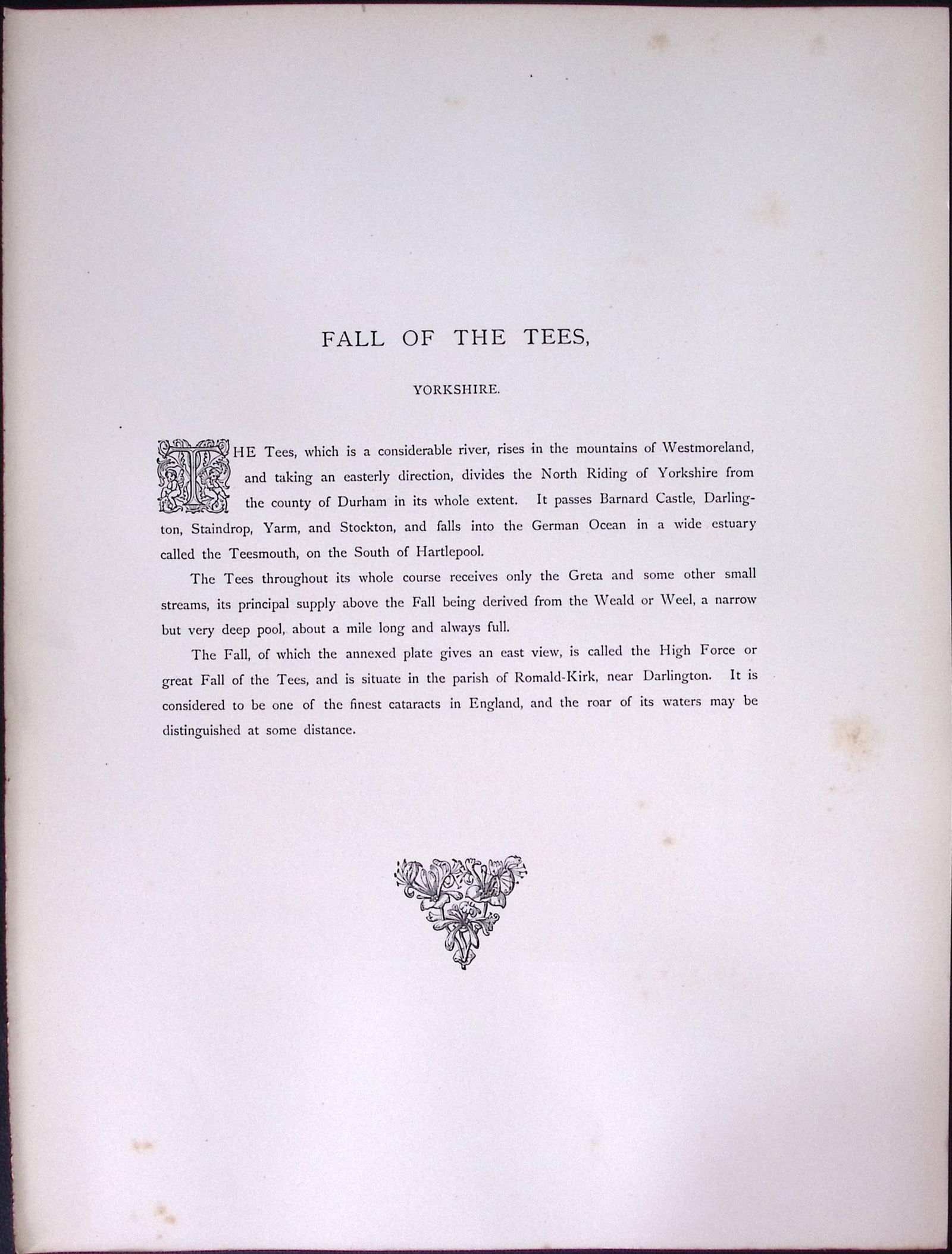 J.M.W Turner Rare “Fall of The Tees Yorkshire” 1873 Picturesque Views in England-46 - 2