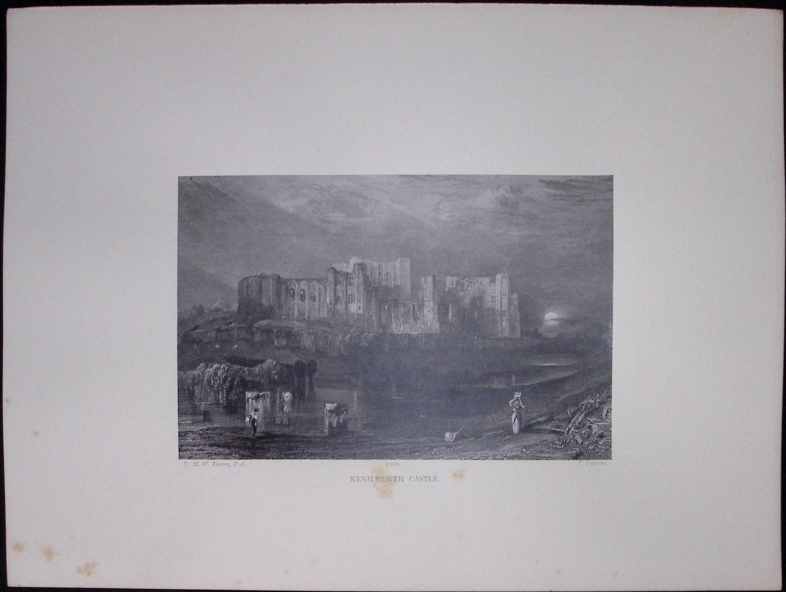 J.M.W Turner Rare “Kenilworth Castle” 1873 Picturesque Views in England-33: Title: J.M.W Turner Rare “Kenilworth Castle” 1873 Picturesque Views in England-33 Description: This Antique Print Was Removed from a 152 Years-Old Edition Of.