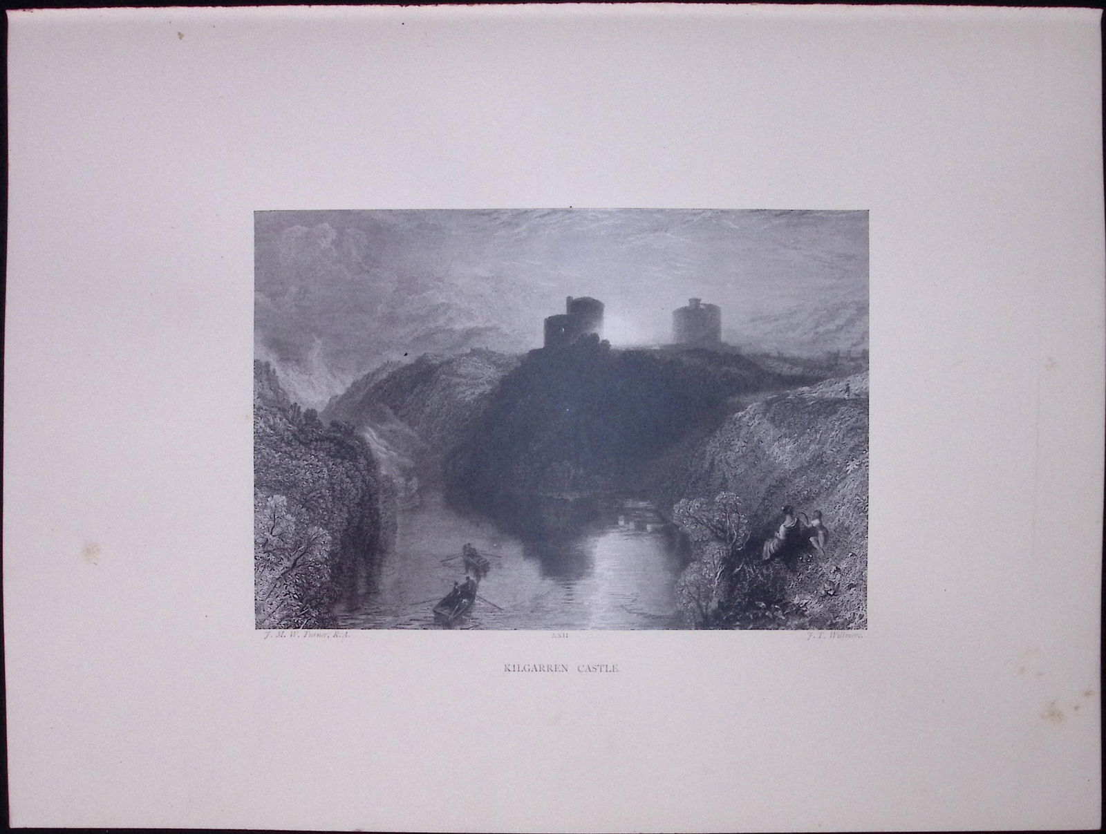 J.M.W Turner Rare “Kilgerran Castle Wales” 1873 Picturesque Views in England-18: Title: J.M.W Turner Rare “Kilgerran Castle Wales” 1873 Picturesque Views in England-18 Description: This Antique Print Was Removed from a 152 Years-Old Edition Of.