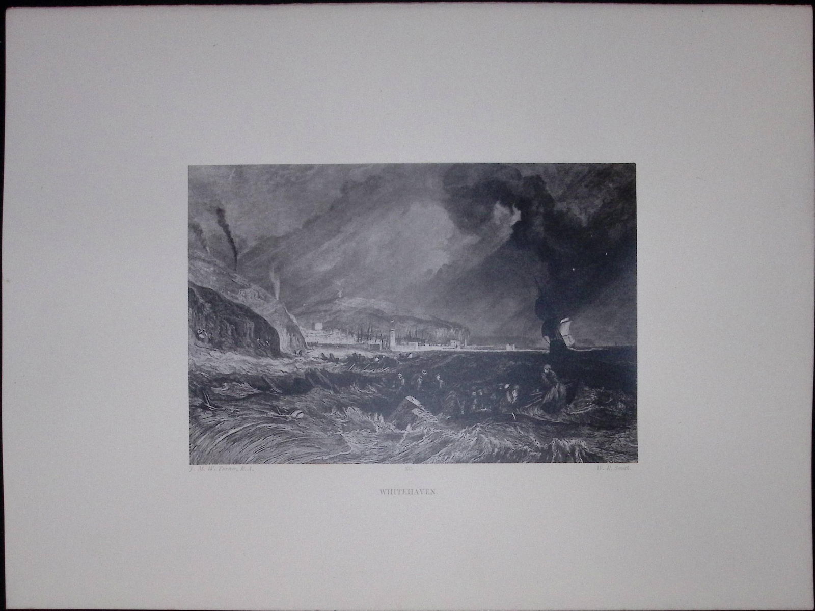 J.M.W Turner Rare “Whitehaven Cumbria” 1873 Picturesque Views in England -4 (1 of 3)