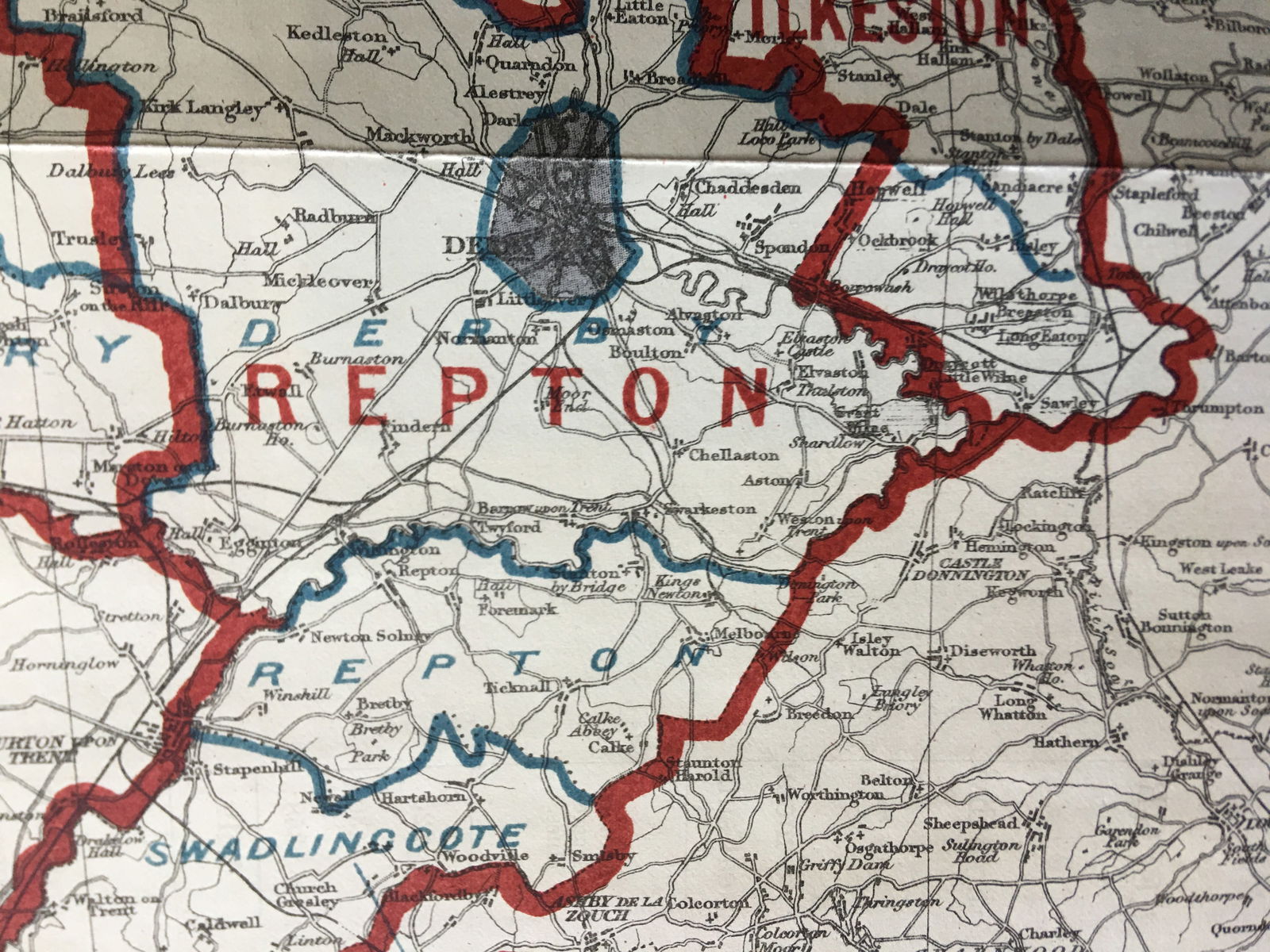 Antique 139 Years-Old Scarce Map Derbyshire 1885 Boundary Changes. - 7