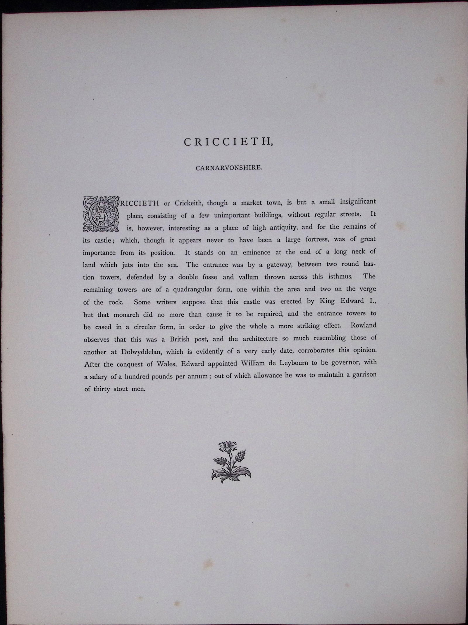 J.M.W Turner Rare “Crickieth Castle Wales” 1873 Picturesque Views in England-16 - 2
