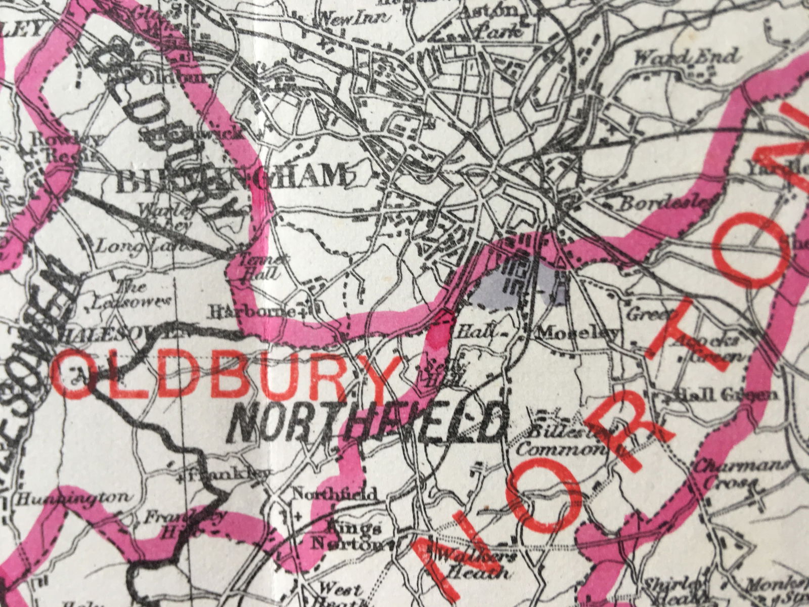 Antique 139 Years-Old Scarce Map Worcestershire 1885 Boundary Changes. - 8