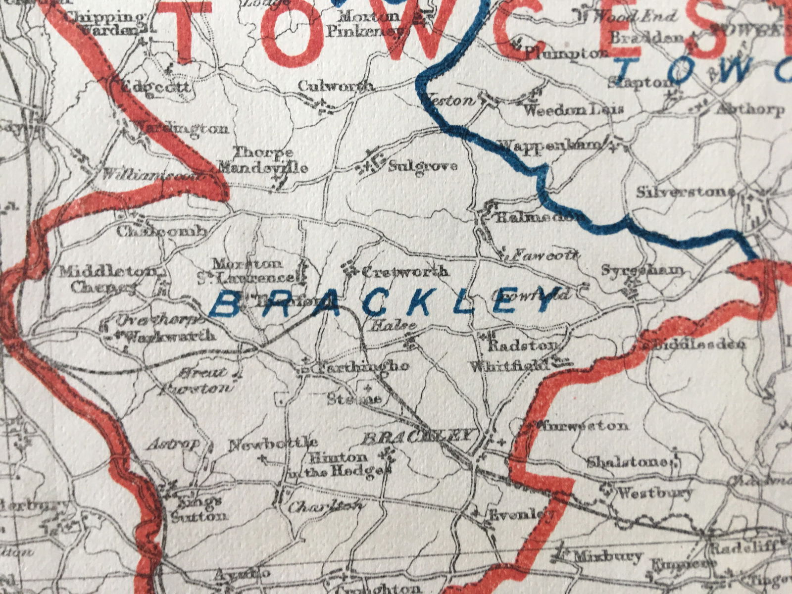 Antique 139 Years-Old Scarce Map Northamptonshire 1885 Boundary Changes. - 4