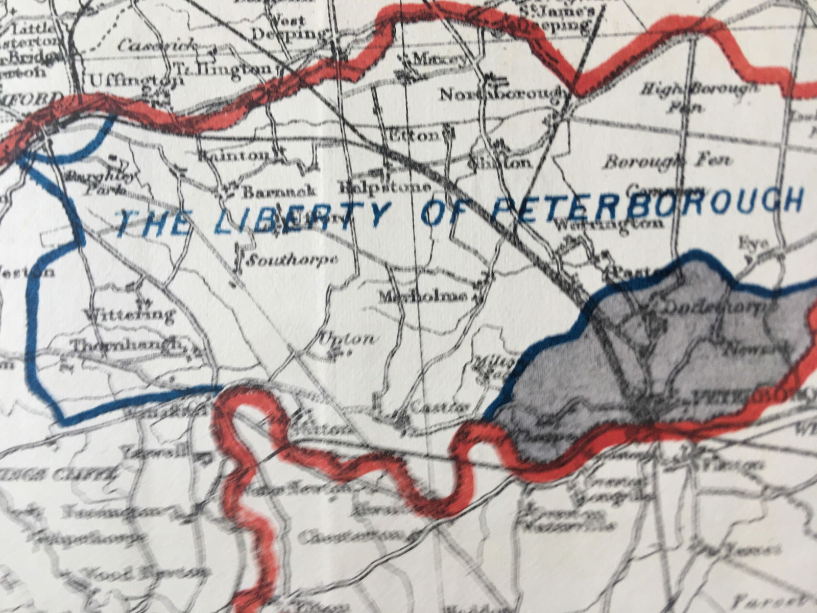 Antique 139 Years-Old Scarce Map Northamptonshire 1885 Boundary Changes. - 6