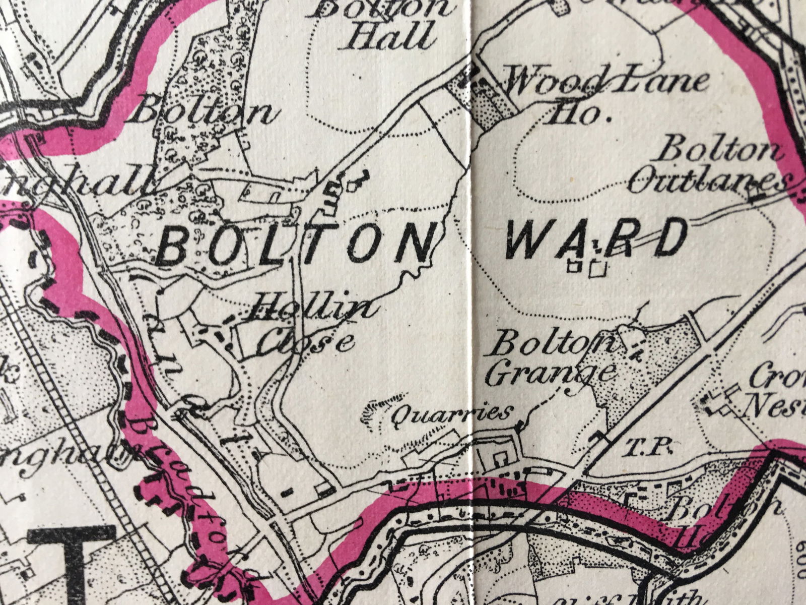 Antique 139 Years-Old Scarce Map City of Bradford 1885 Boundary Changes. - 3