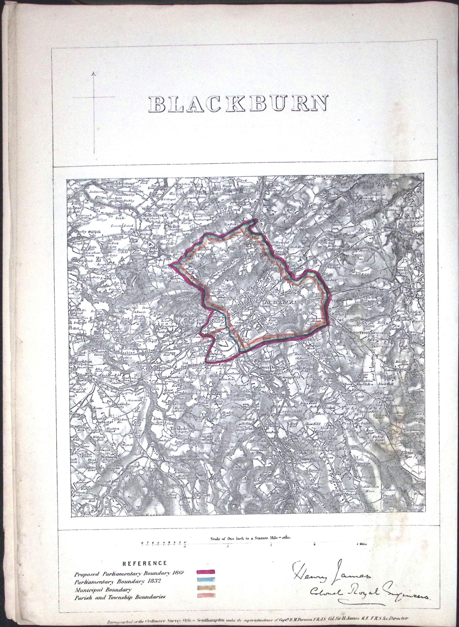 Blackburn Lancashire Boundary Commission 157-Year-Old Antique Map.: Title: Blackburn Lancashire Boundary Commission 157-Year-Old Antique Map. Description: Blackburn Lancashire Boundary Commission 157-Year-Old Antique Map. Original Antique Lithograph Map Taken