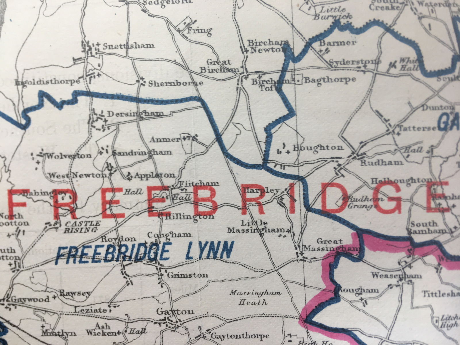 Antique 139 Years-Old Scarce Map County Norfolk 1885 Boundary Changes. - 4