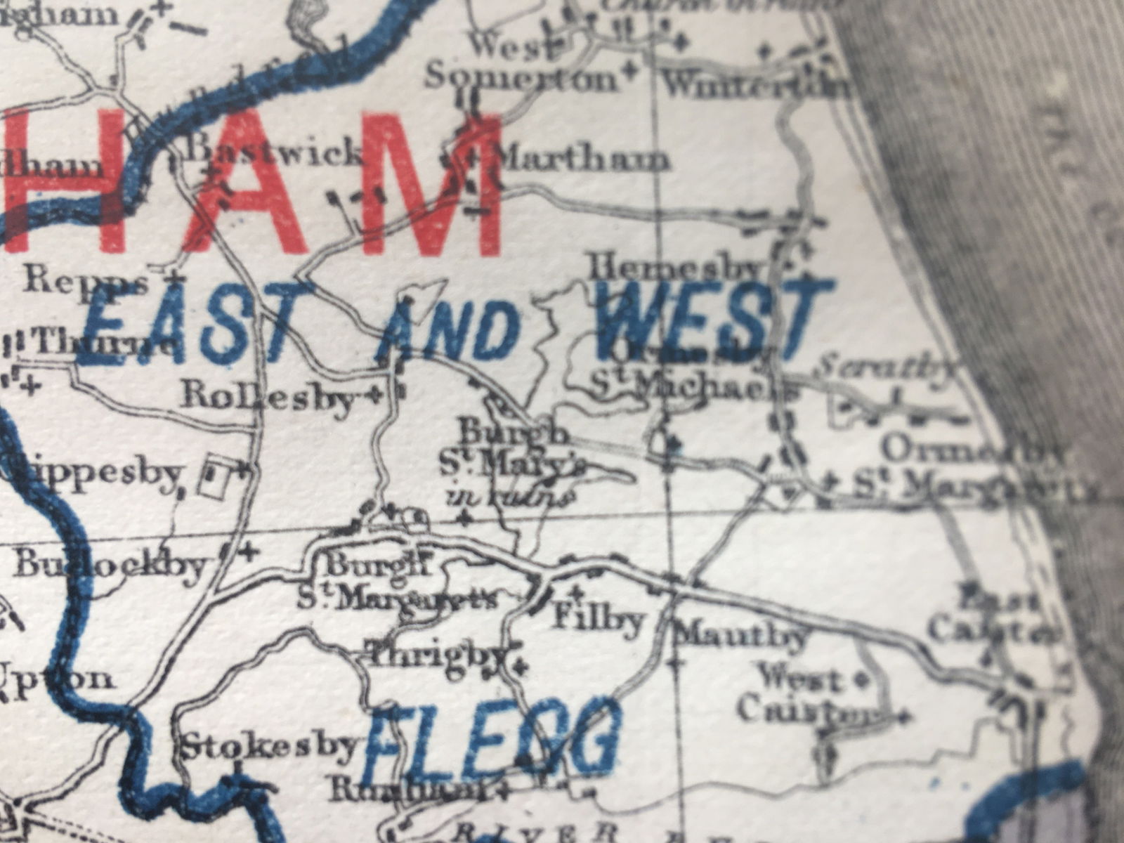 Antique 139 Years-Old Scarce Map County Norfolk 1885 Boundary Changes. - 8