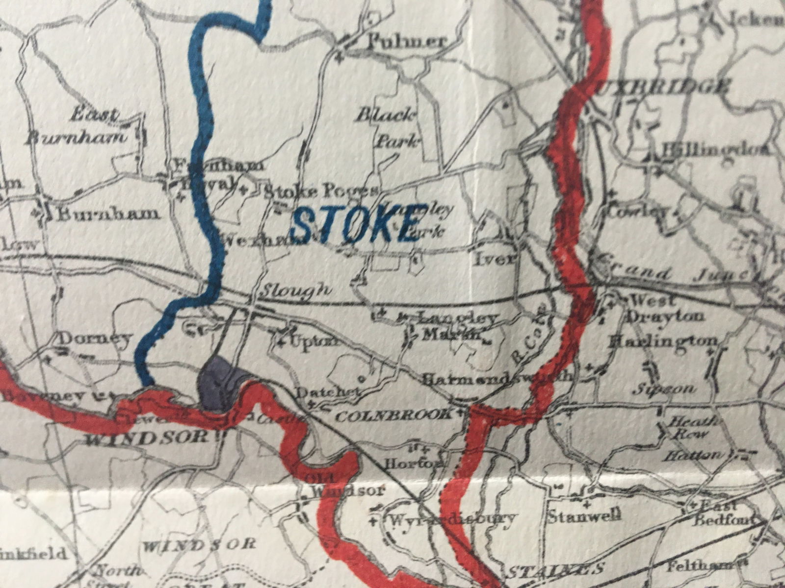 Antique 139 Years-Old Scarce Map Buckinghamshire 1885 Boundary Changes. - 6