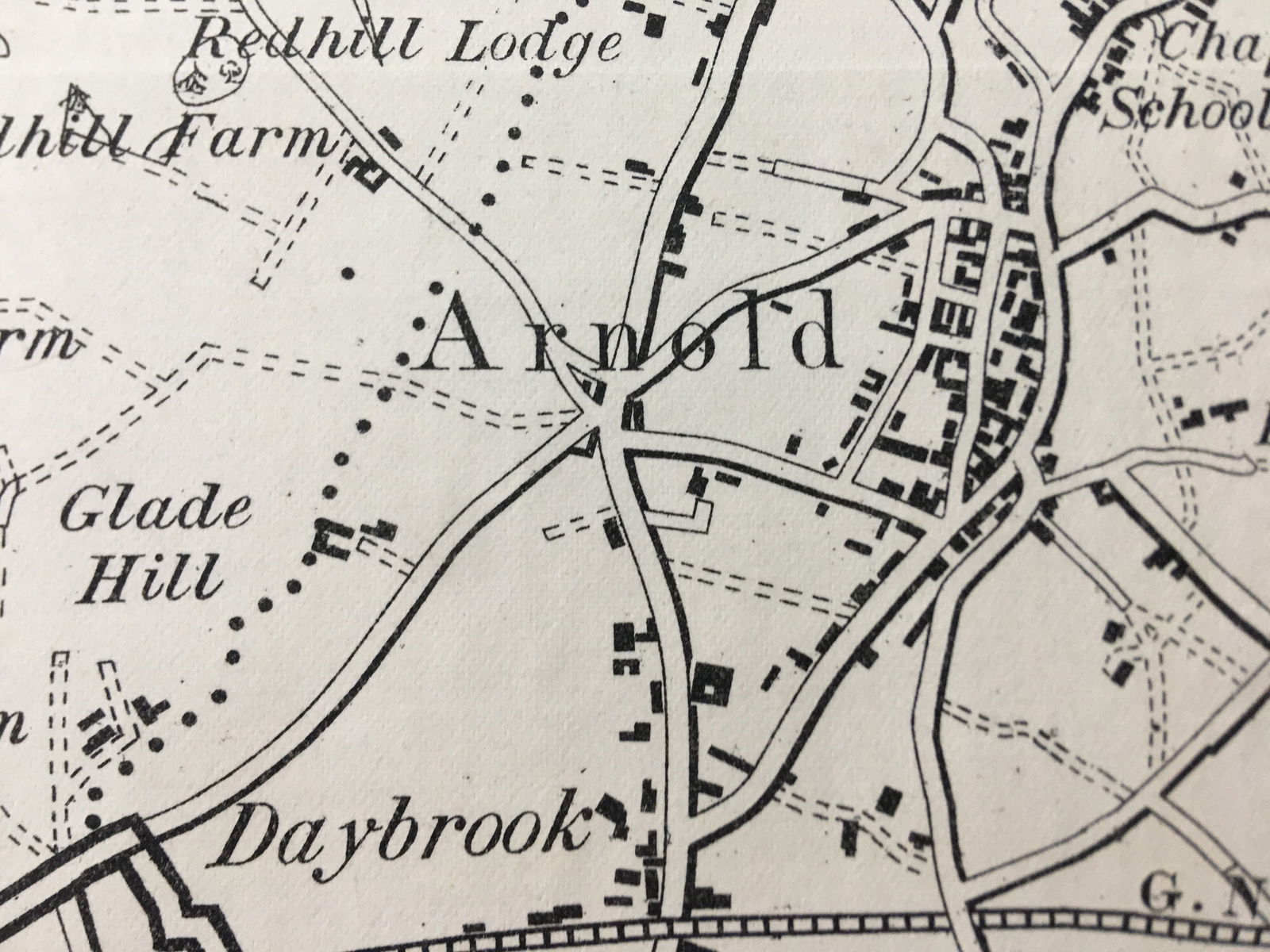Antique 139 Years-Old Scarce Map City of Nottingham 1885 Boundary Changes. - 2