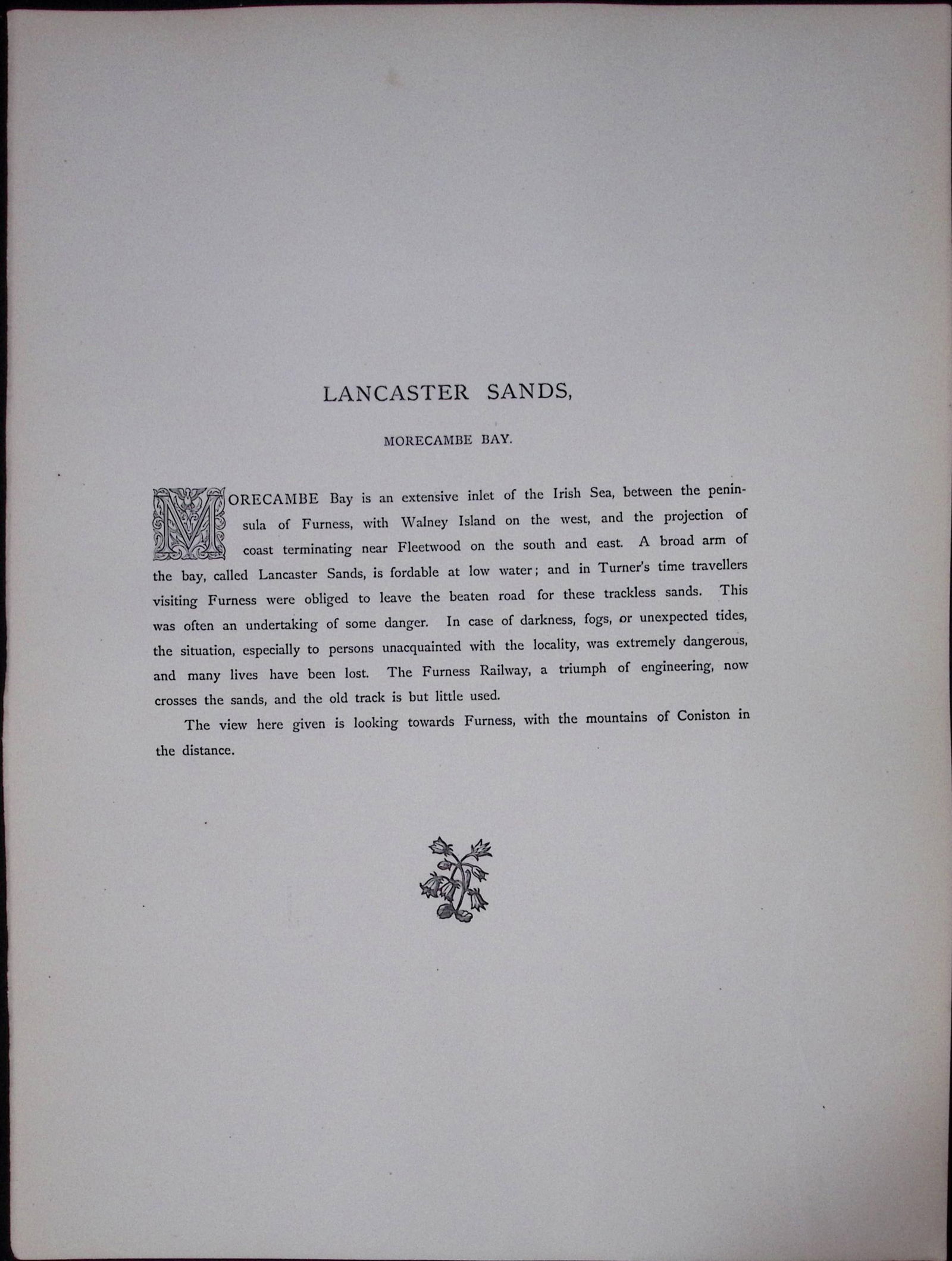 J.M.W Turner Rare “Lancaster Sands Morecambe” 1873 Picturesque Views in England -2 - 2