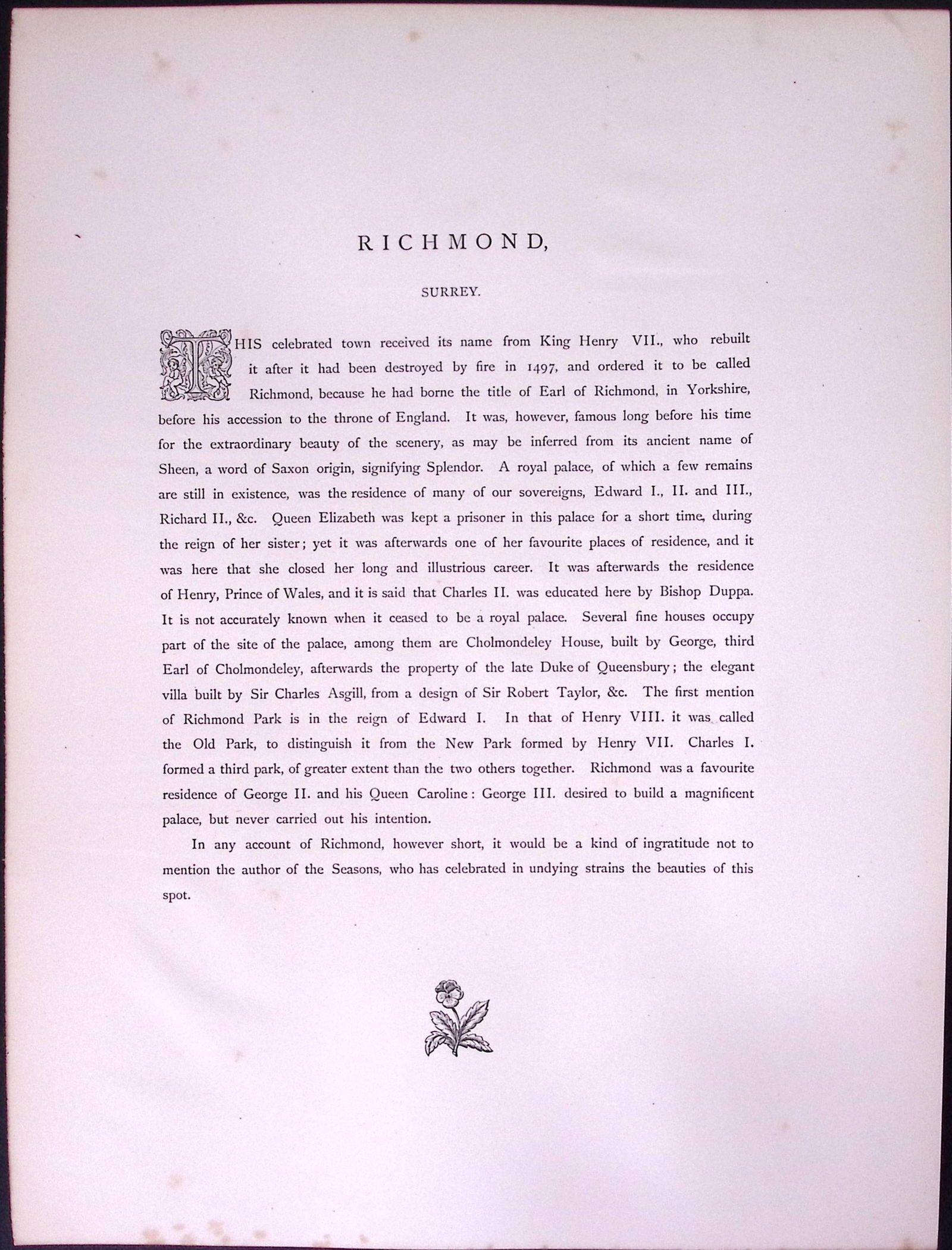 J.M.W Turner Rare “Richmond Bridge London” 1873 Picturesque Views in England-60 - 2