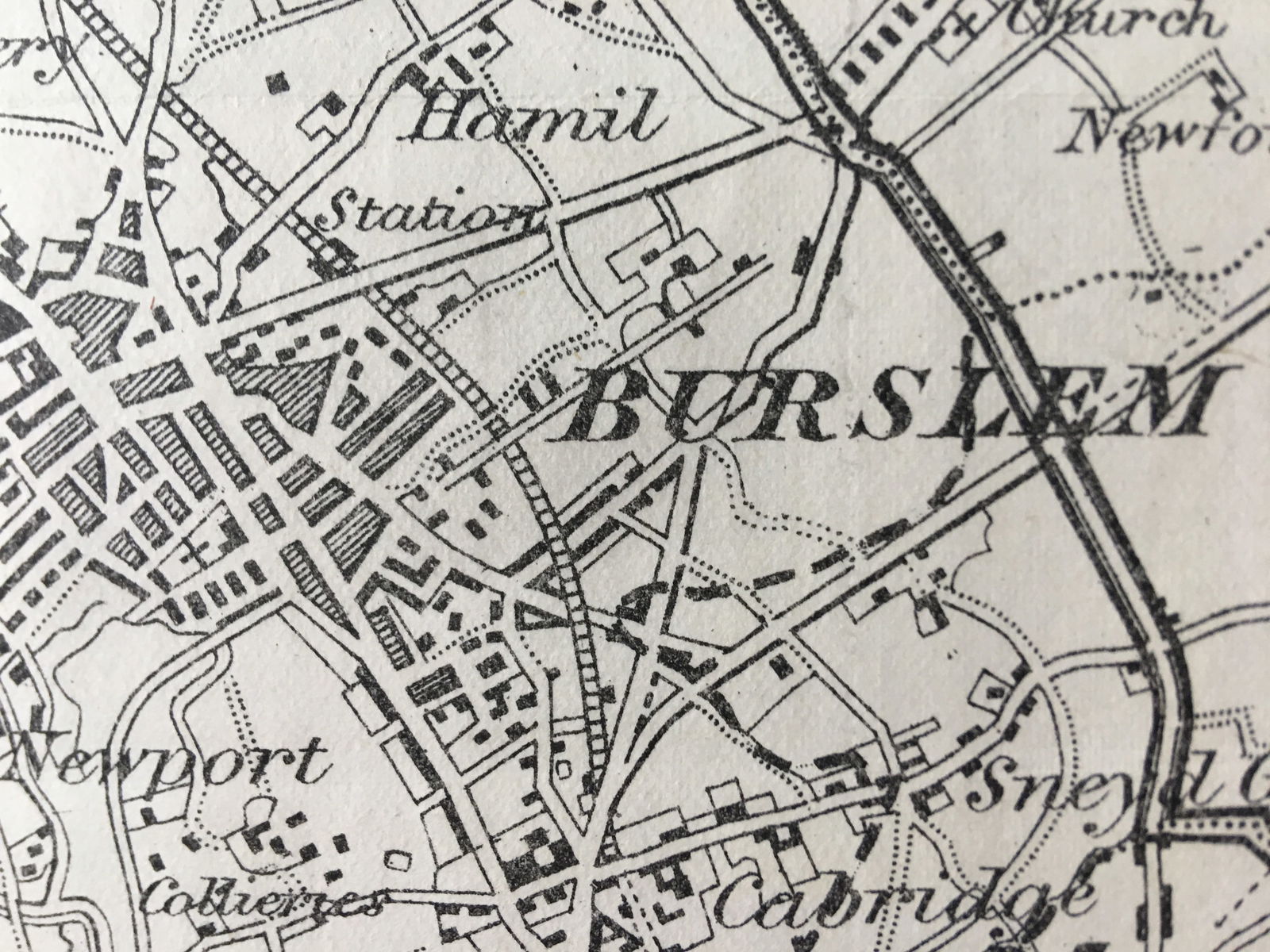 Antique 139 Years-Old Scarce Map Stoke On Trent 1885 Boundary Changes. - 4