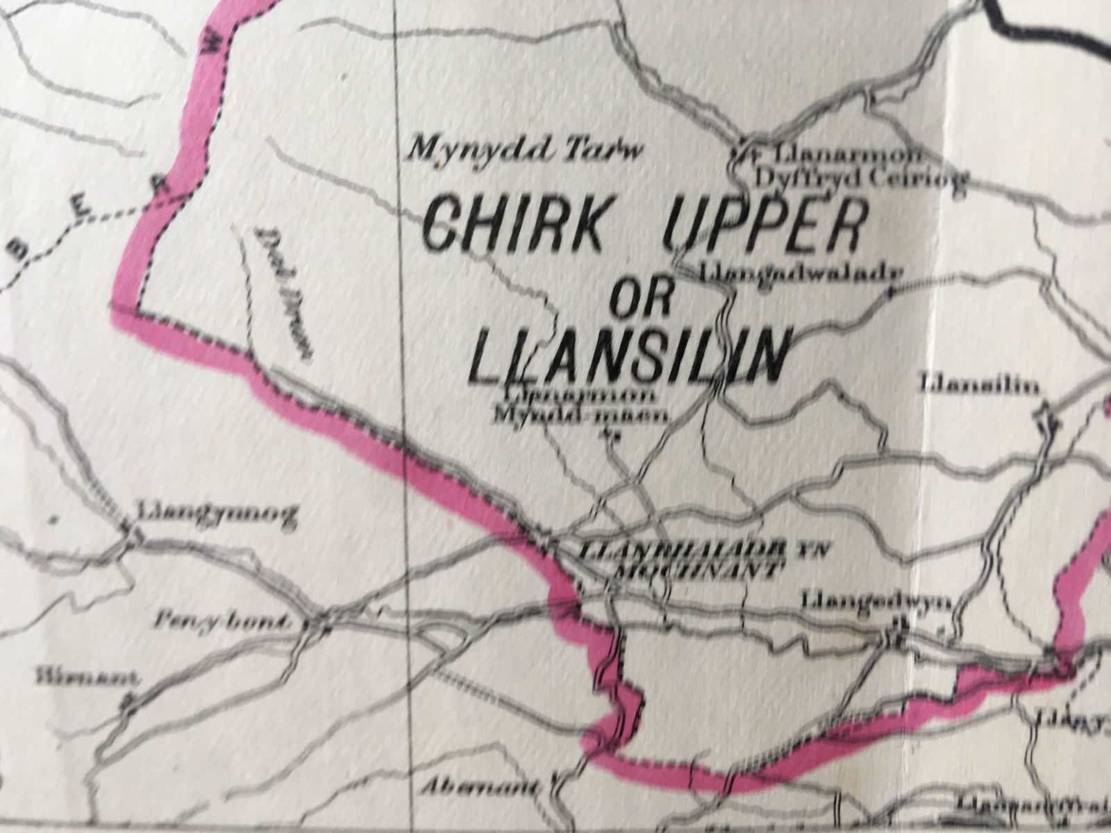 Antique 139 Years-Old Scarce Map Denbighshire 1885 Boundary Changes. - 8