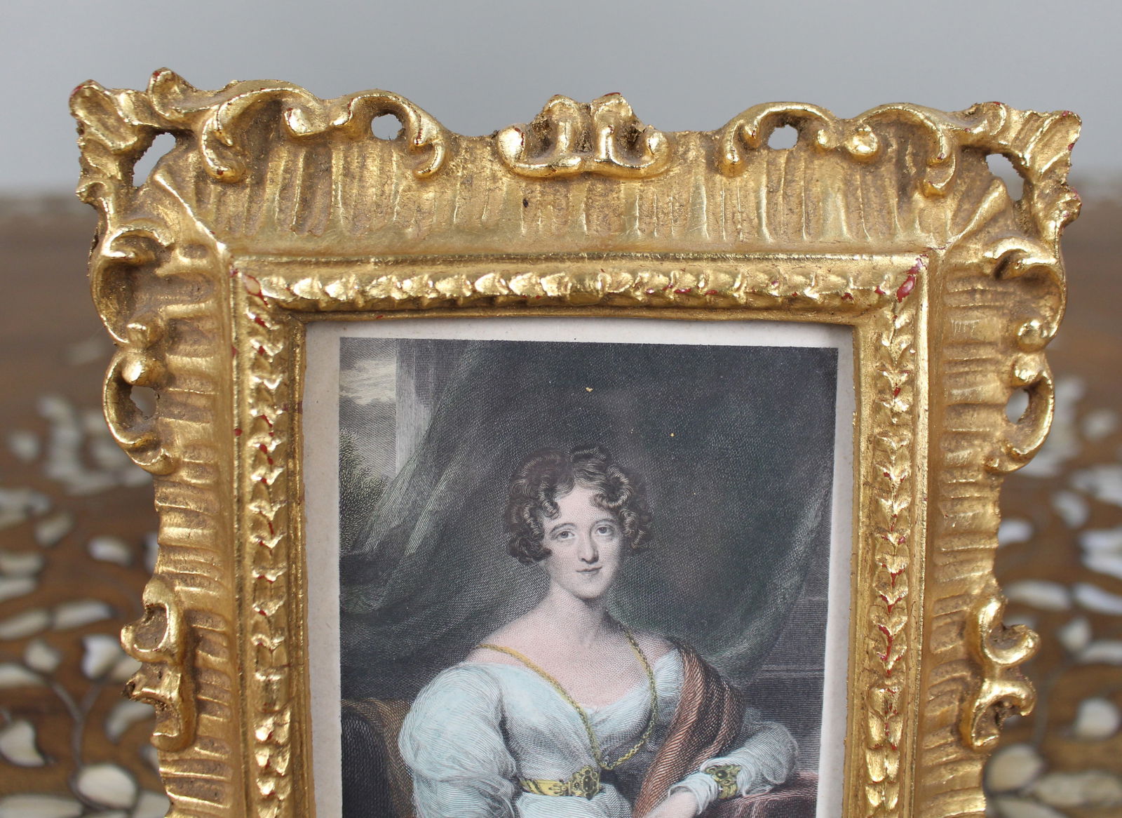 Early 19th Century Coloured Mezzotint in Gilt Frame - 4