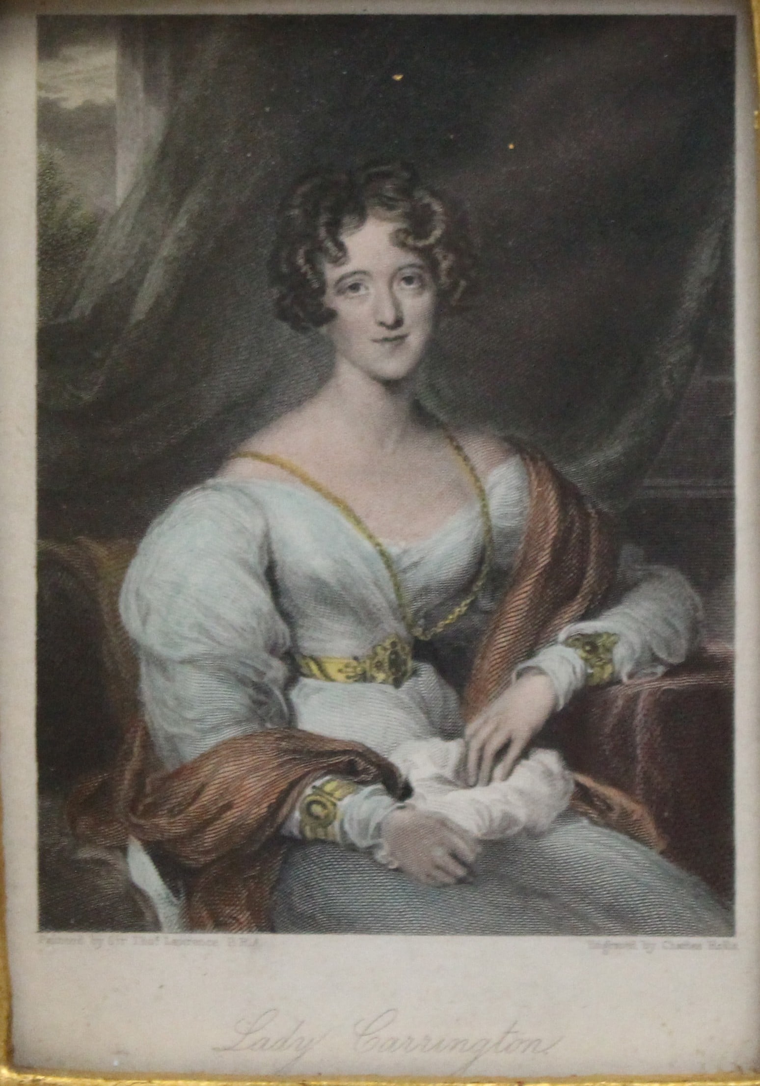 Early 19th Century Coloured Mezzotint in Gilt Frame - 7
