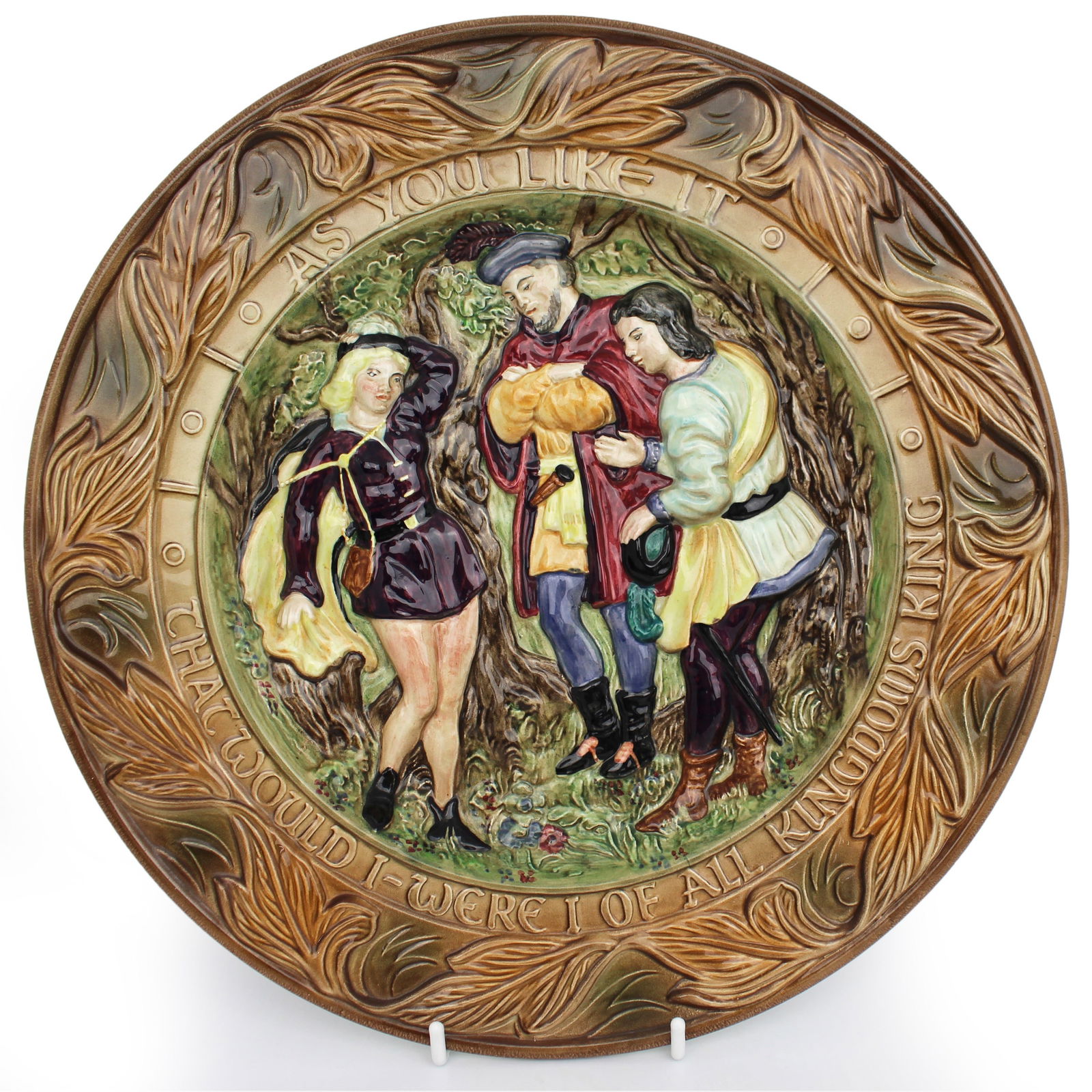 Pair of Beswick William Shakespeare Relief Chargers - 2