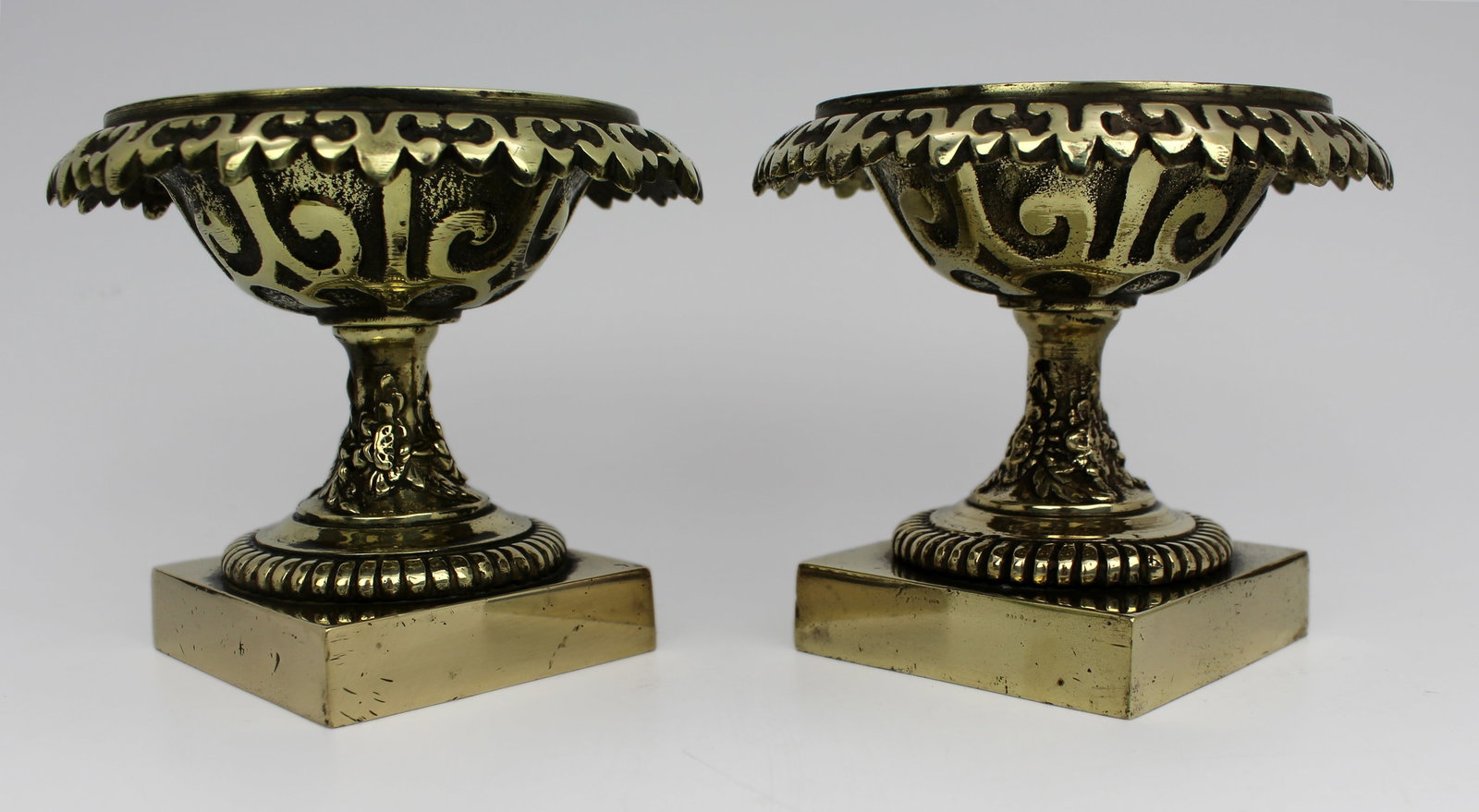Pair of Grand Tour Style Bronze Urns c.1900 - 10