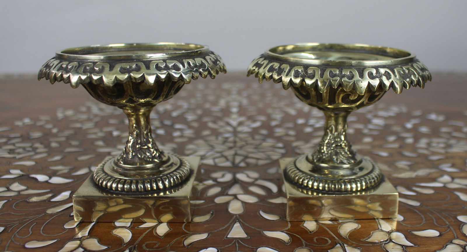 Pair of Grand Tour Style Bronze Urns c.1900 - 2