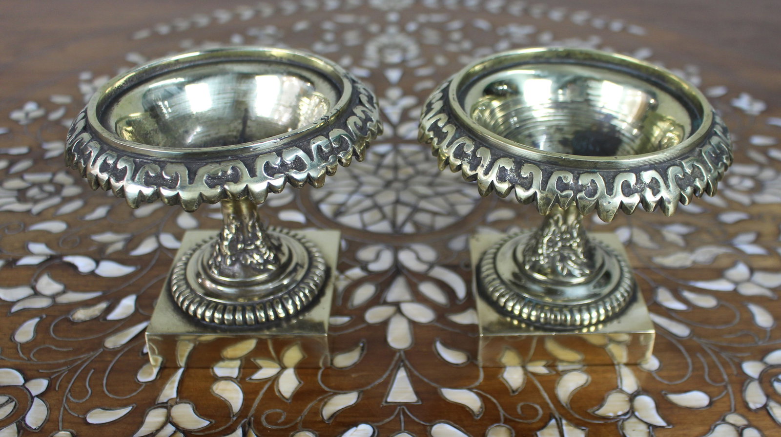 Pair of Grand Tour Style Bronze Urns c.1900 - 3