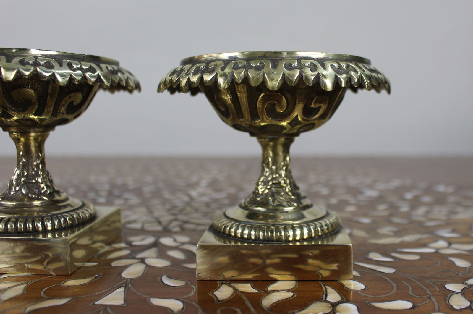 Pair of Grand Tour Style Bronze Urns c.1900 - 7