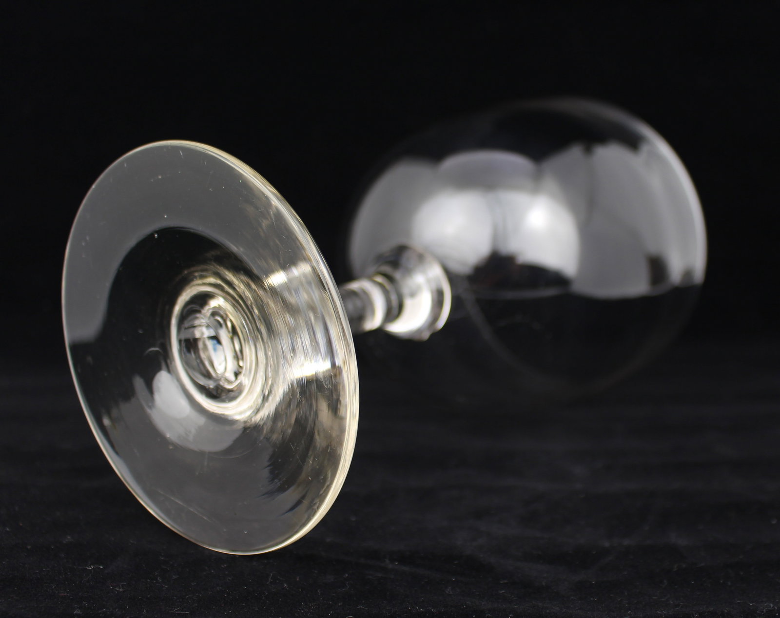 Antique 19th c. Glass Footed Goblet - 3