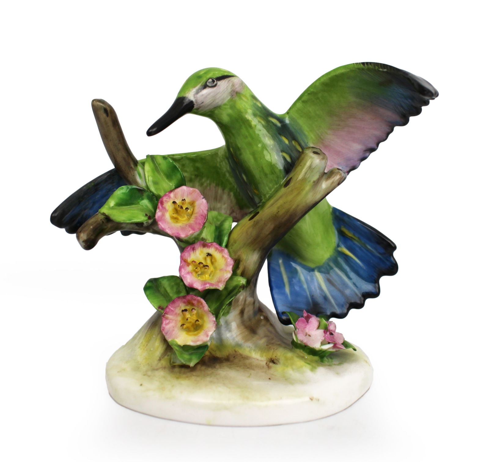 Royal Adderley Humming Bird Figurine: Title: Royal Adderley Humming Bird Figurine Description: Royal Adderley Humming Bird Measures 11 x 6 x 9 (height) cm Small chip to flower Condition: Used Delivery option: Collection &