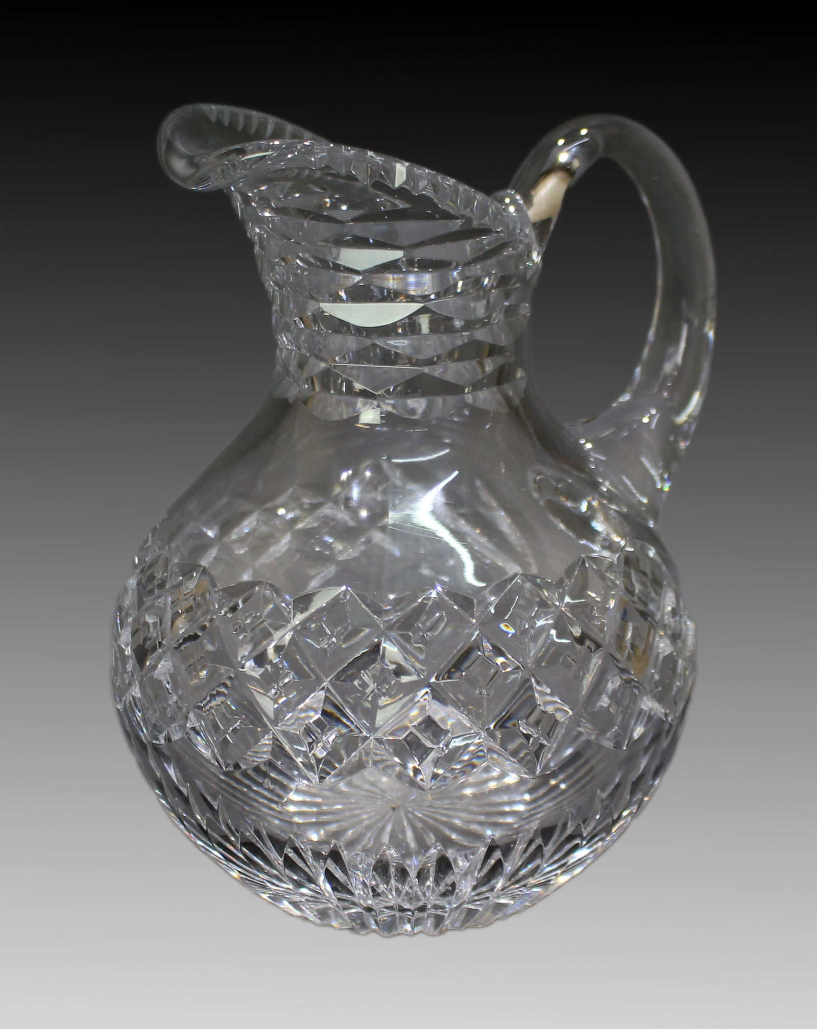 English Cut Glass Crystal Water Jug (1 of 4)