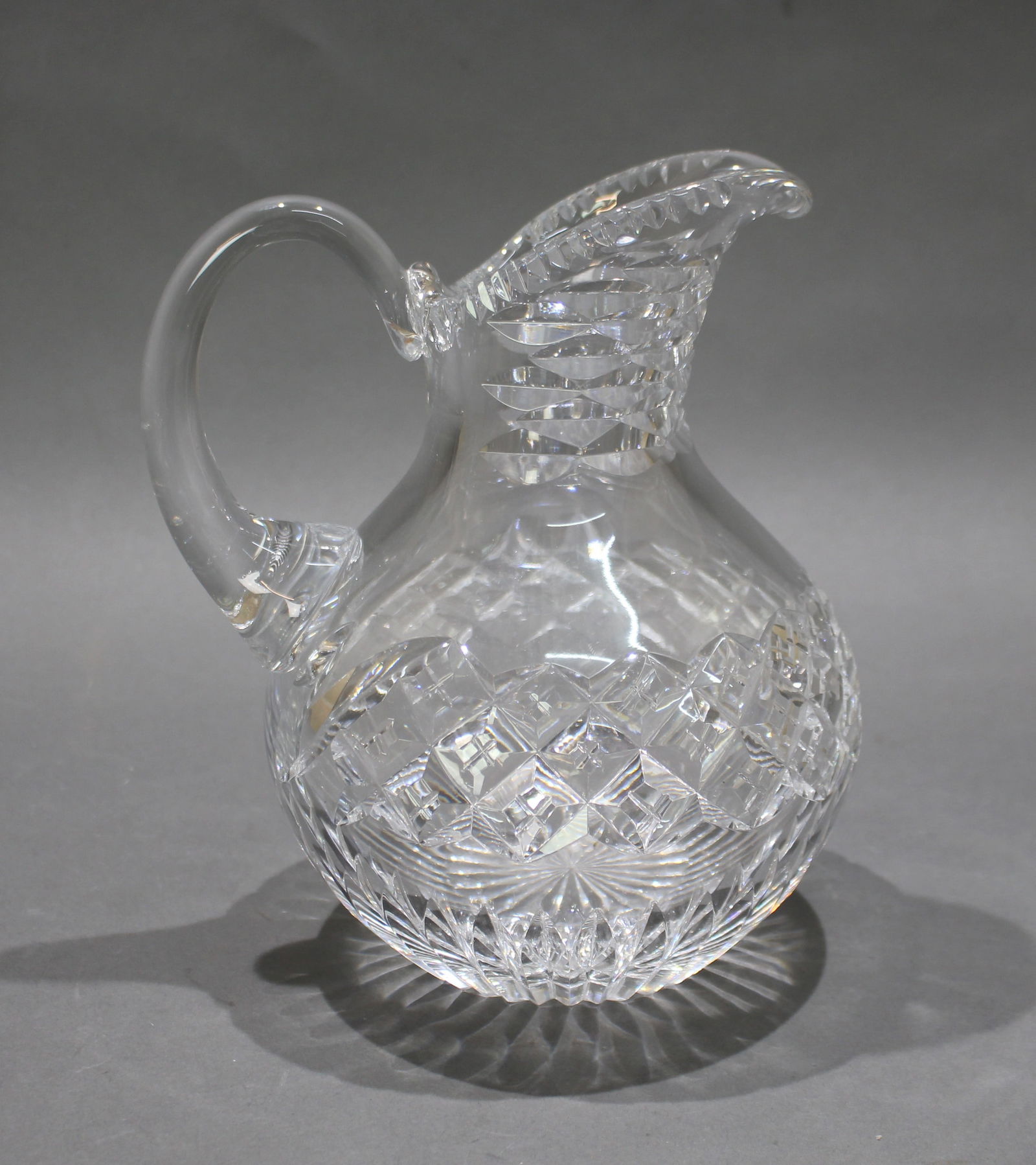 English Cut Glass Crystal Water Jug - 2