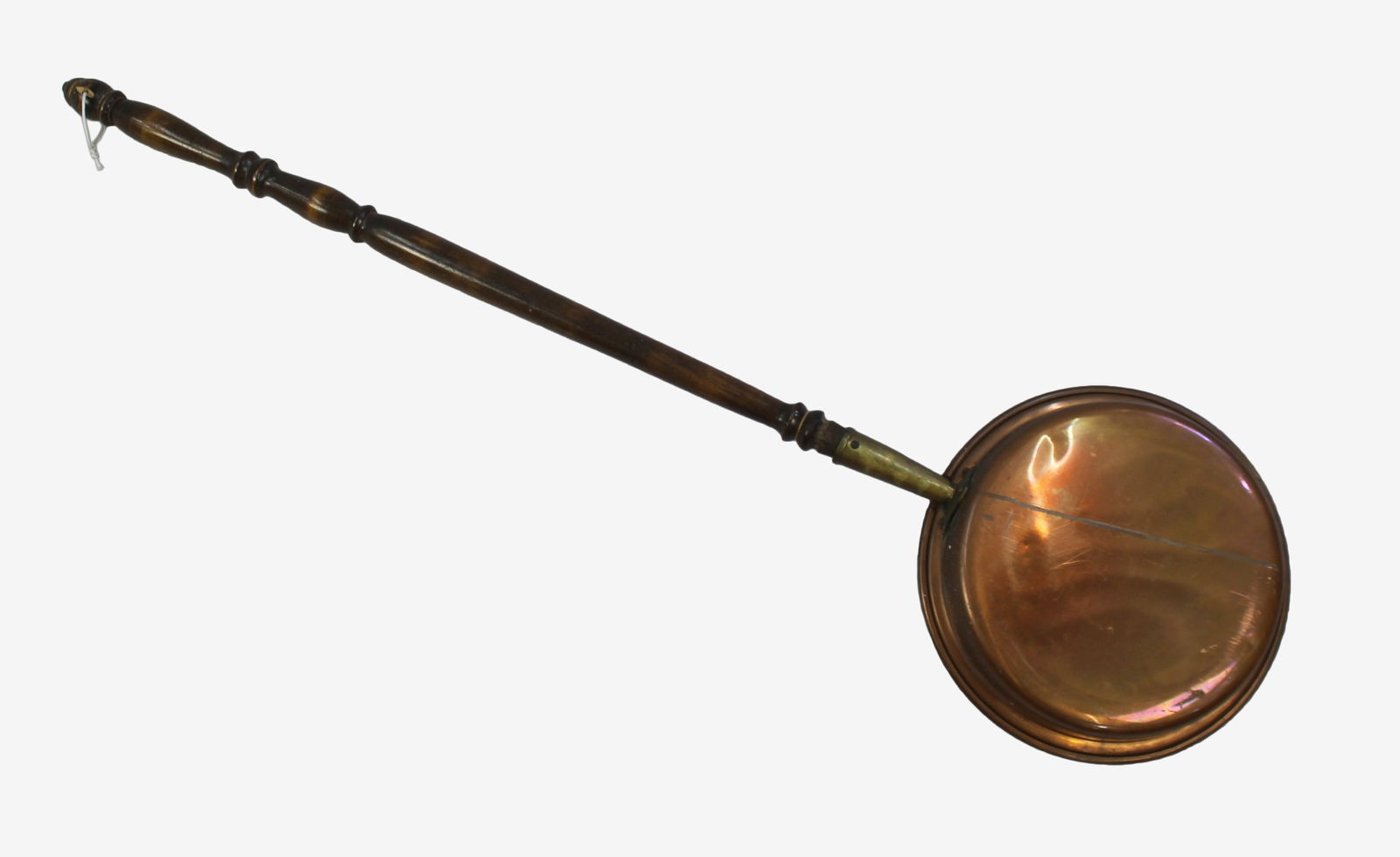 Copper & Brass Turned Wooden Warming Pan - 4