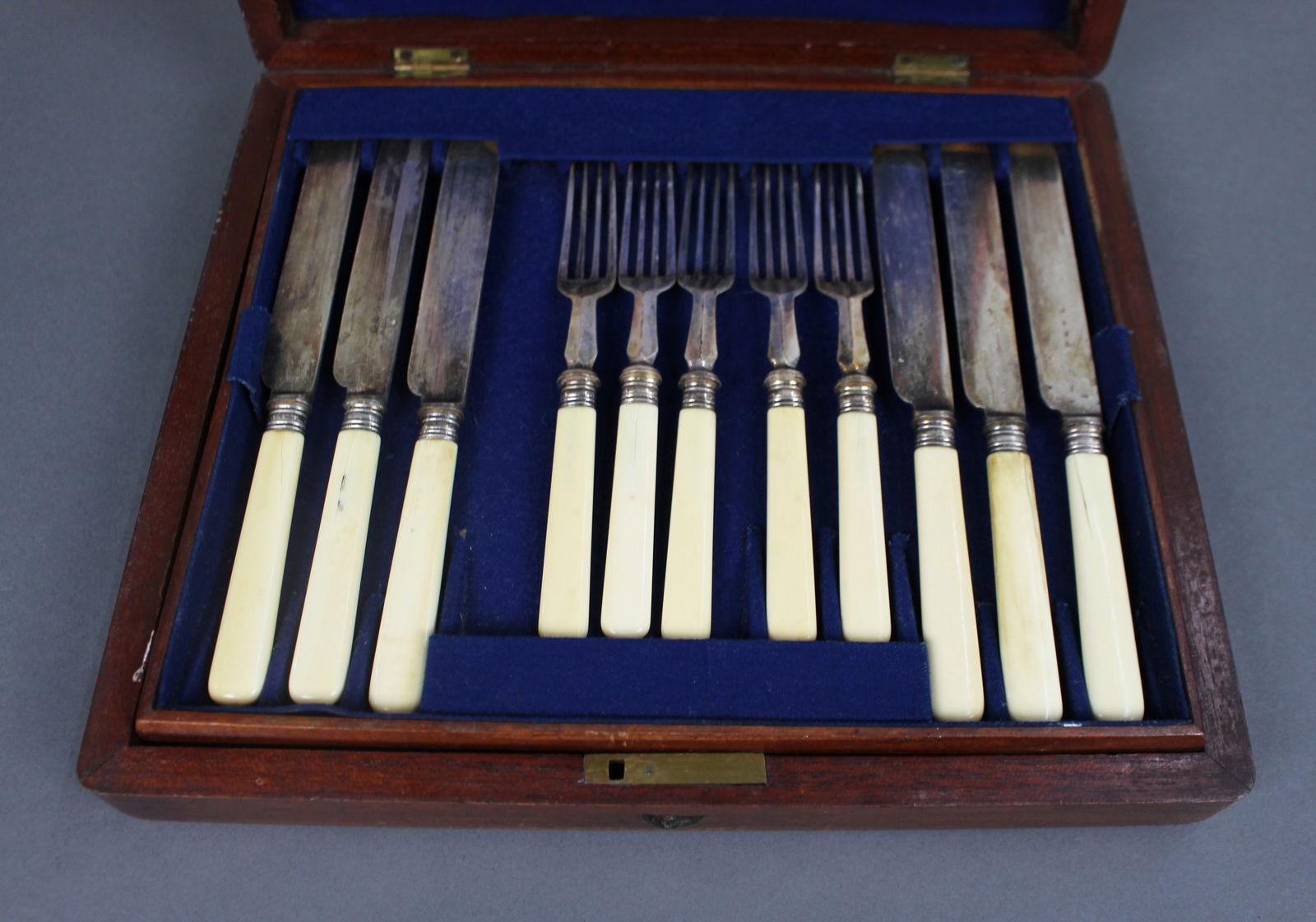 Antique Bone-Handled Dessert Cutlery Set, c.1900 - 2