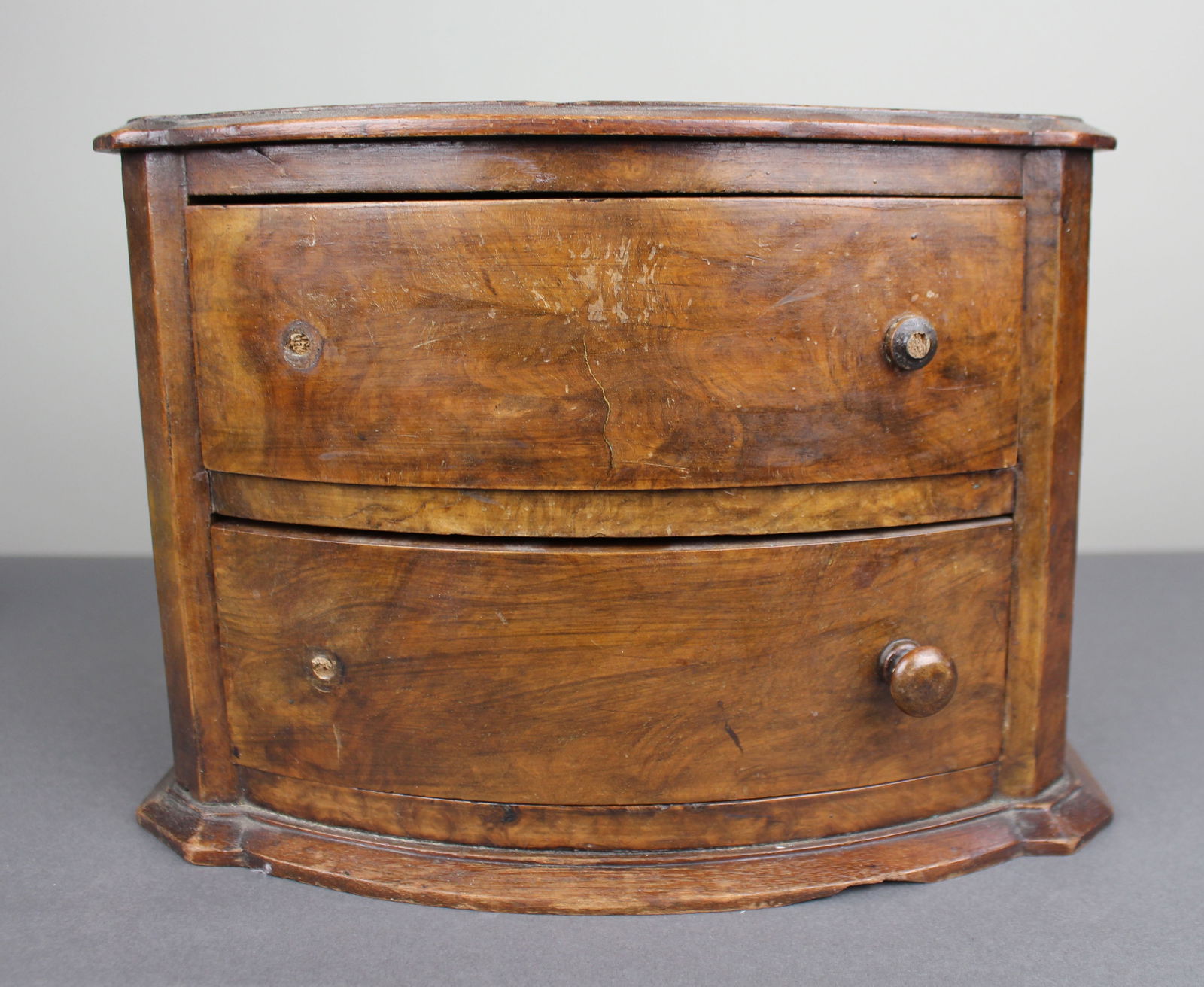 Small Walnut Two Drawer Table Chest (1 of 5)