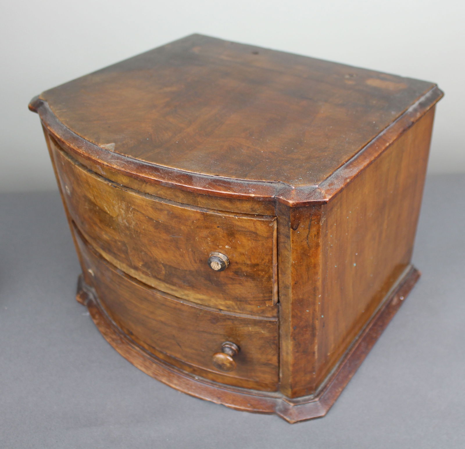 Small Walnut Two Drawer Table Chest - 2