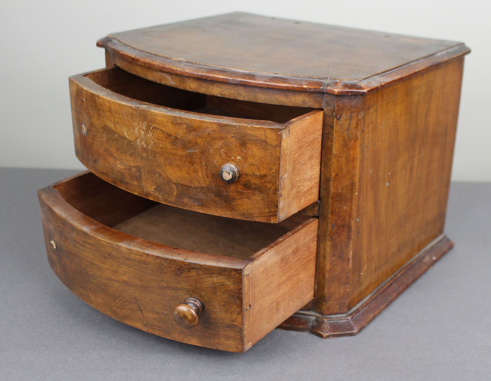 Small Walnut Two Drawer Table Chest - 3