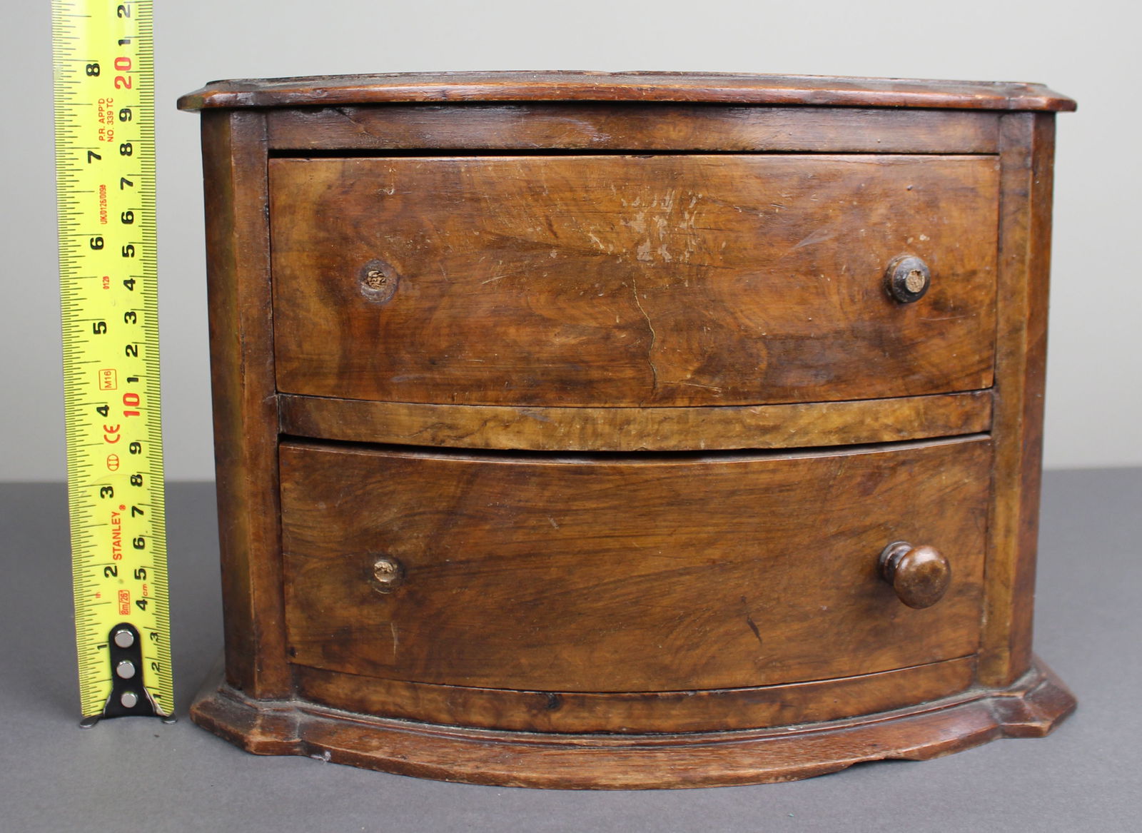 Small Walnut Two Drawer Table Chest - 5