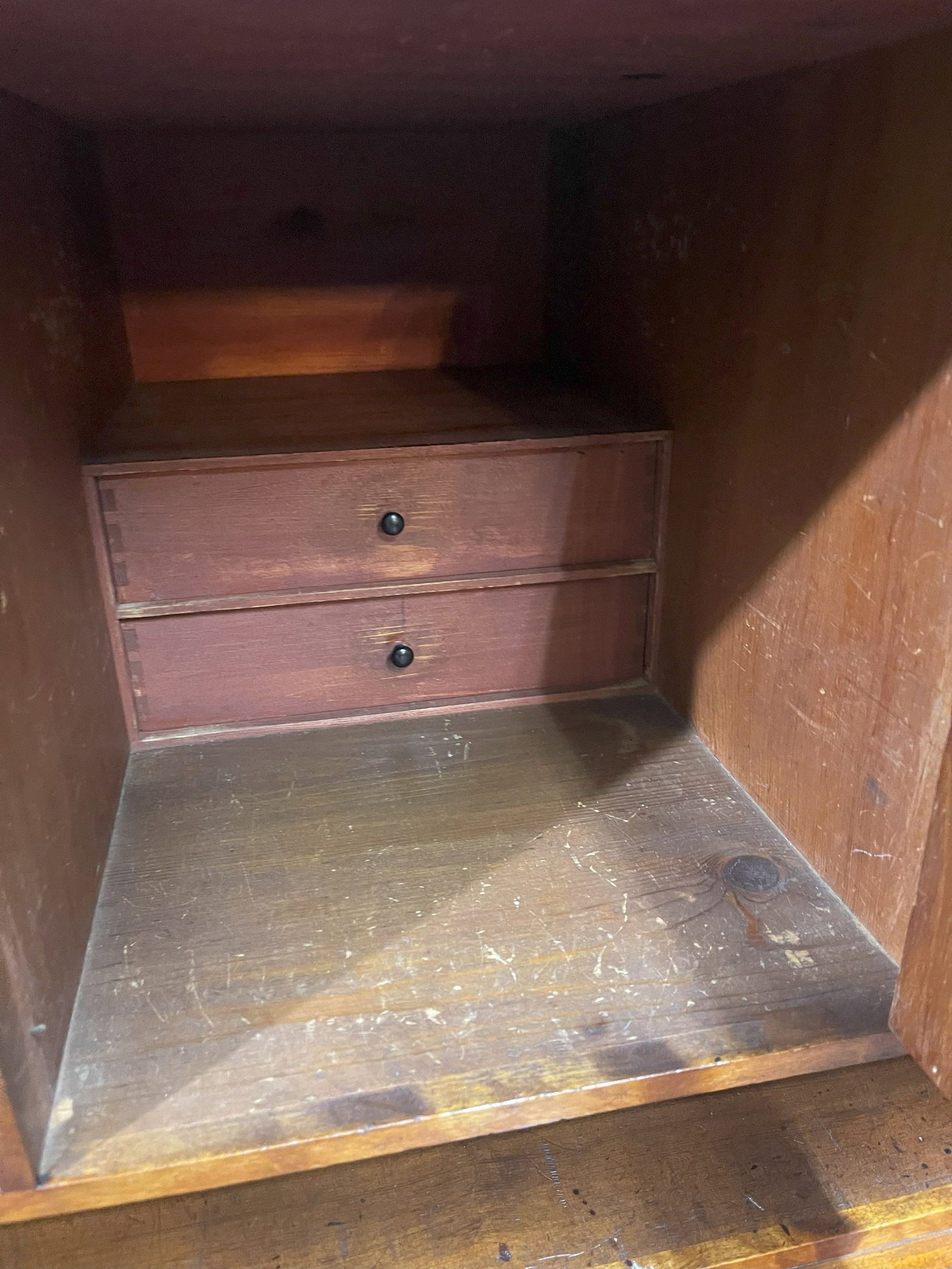 Georgian Mahogany and Satinwood Inlaid Secretaire Chest c.1800 - 17