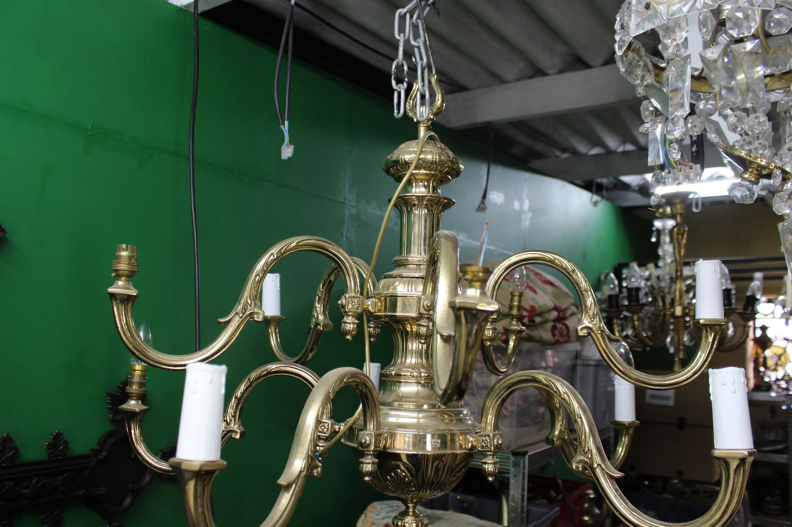 Very Heavy Brass Chandelier - 2